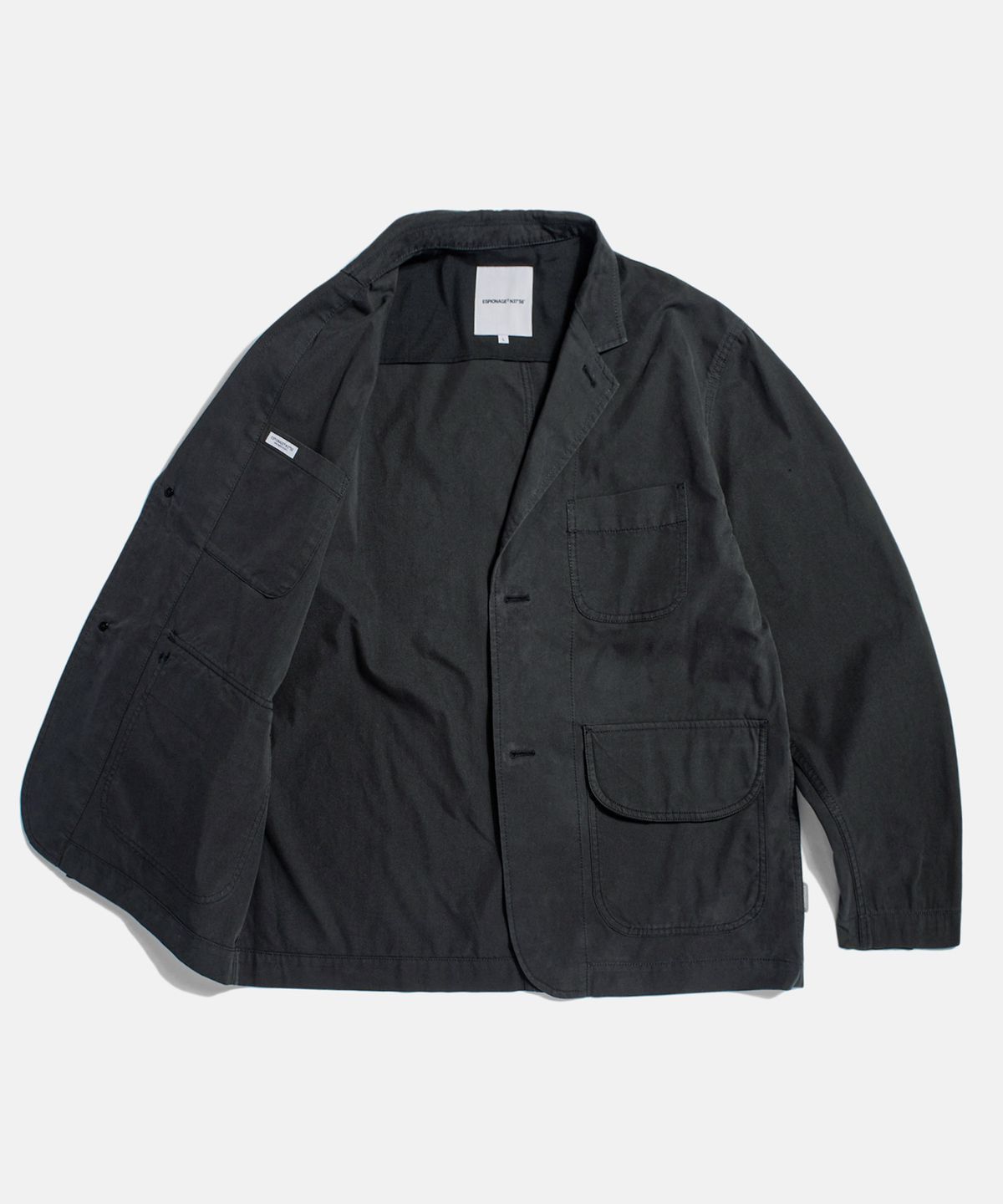 에스피오나지(ESPIONAGE) CN Relaxed Sport Jacket Black