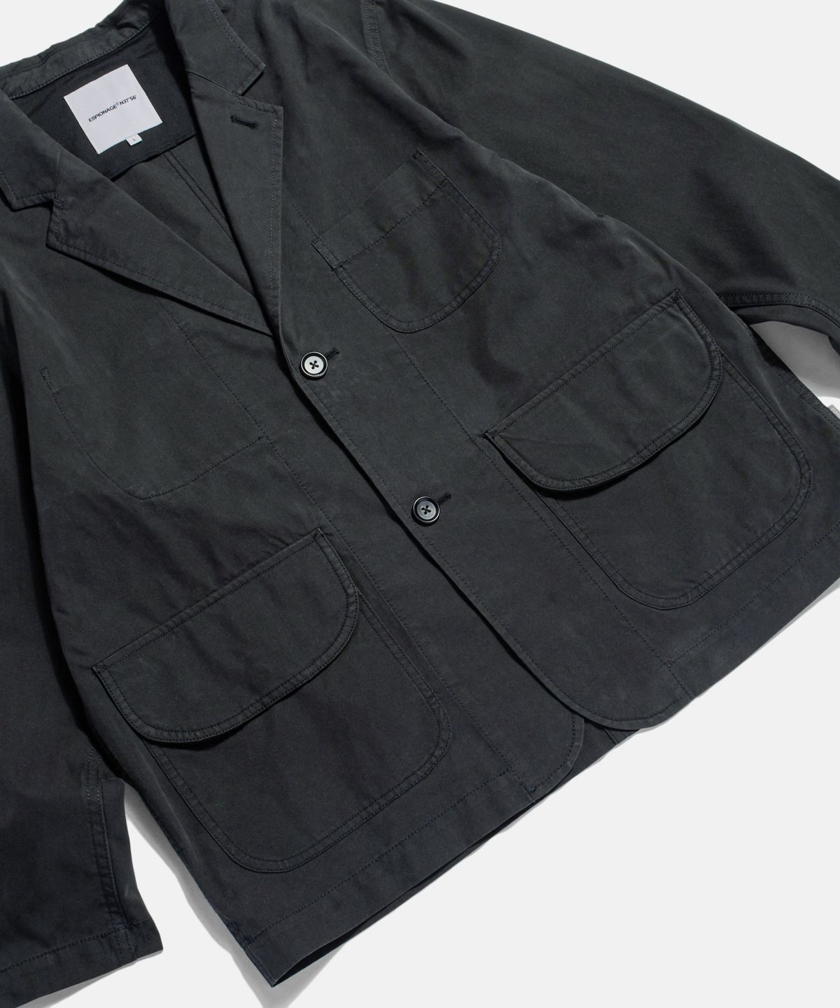 에스피오나지(ESPIONAGE) CN Relaxed Sport Jacket Black