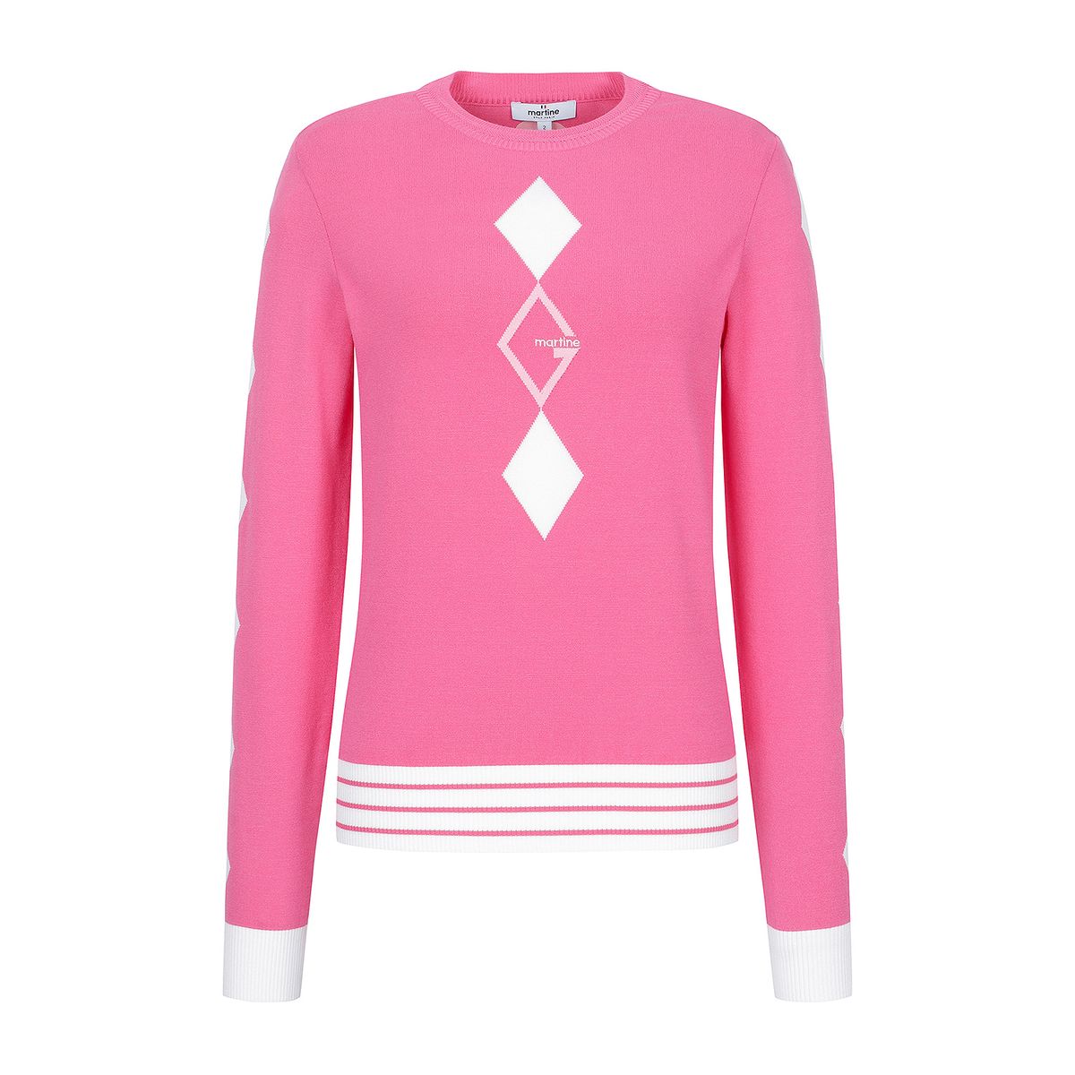 마틴골프(MARTINE GOLF) Symbol Round Neck Pullover_Pink