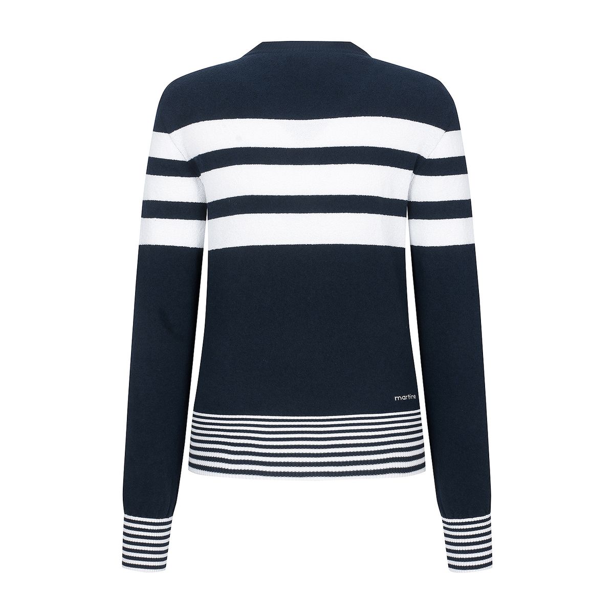 마틴골프(MARTINE GOLF) Stripe Boat Neck Knit_Navy