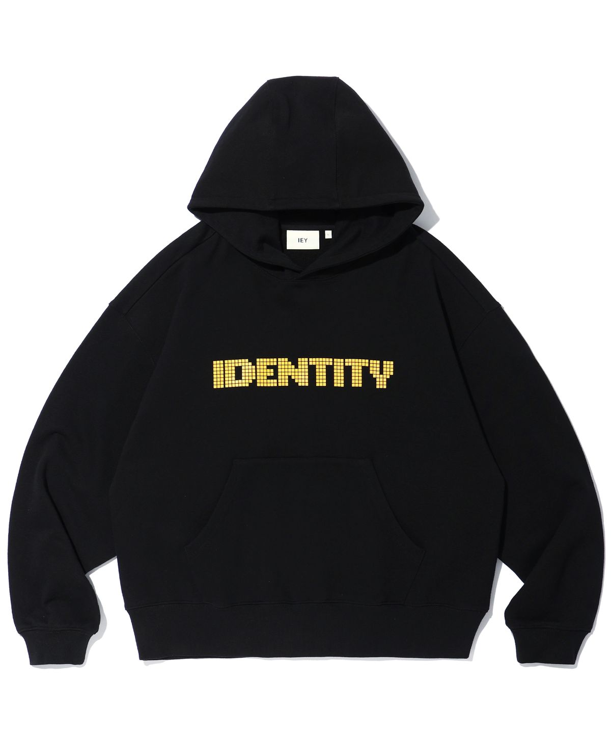 이에이(IEY) IDENTITY BLOCK HOODIE Black
