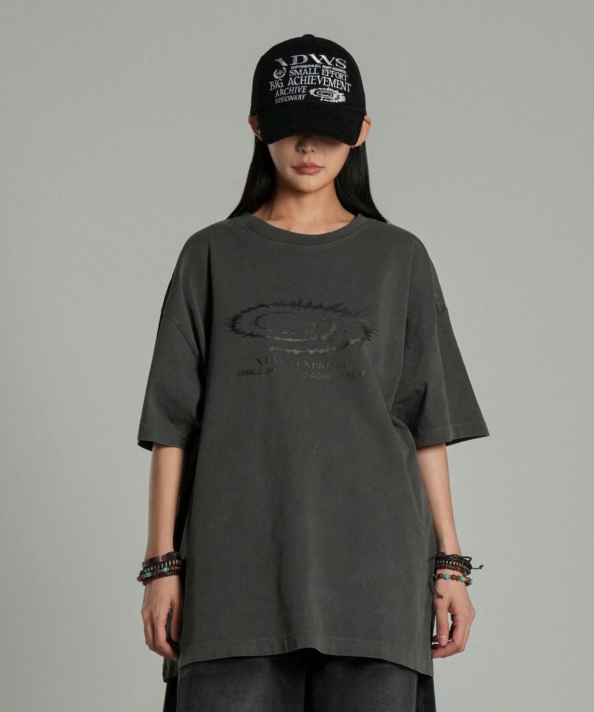 아이돈워너셀(IDWS) Swift Symbol Dying T-Shirt Gray