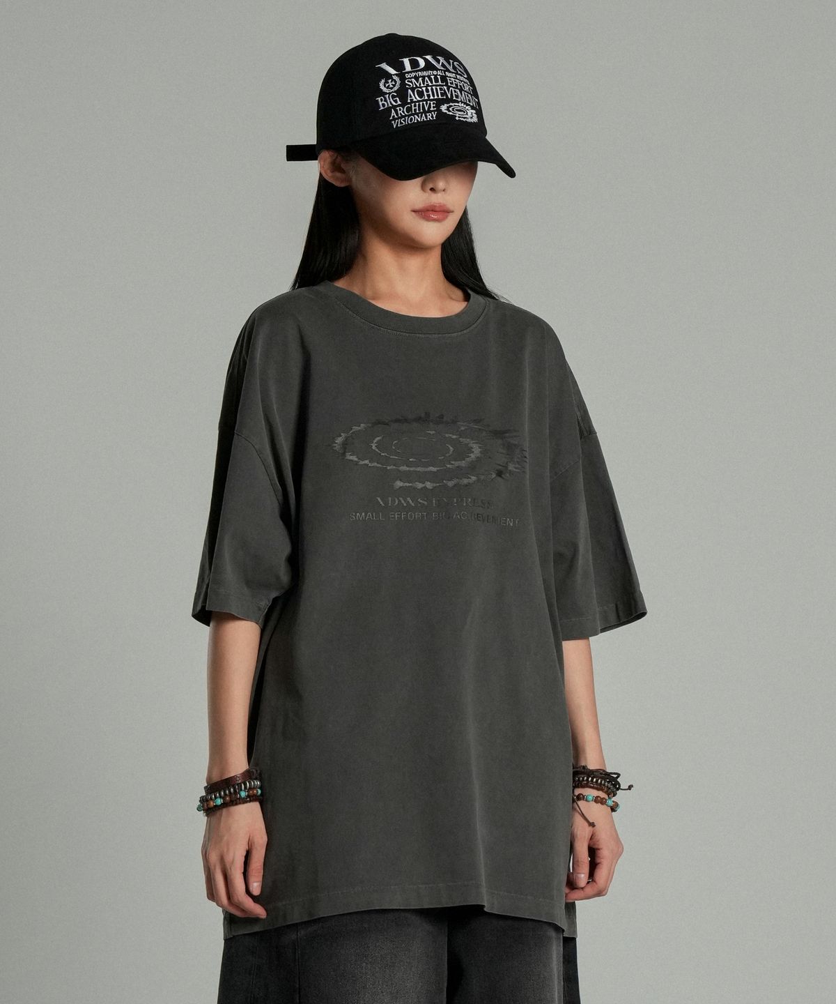 아이돈워너셀(IDWS) Swift Symbol Dying T-Shirt Gray