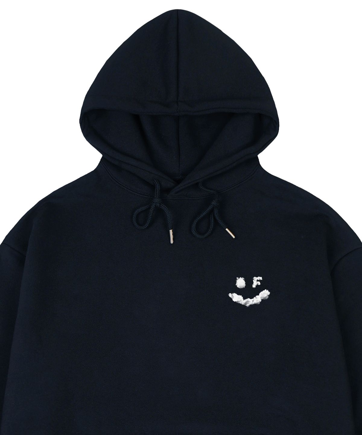 그레이버(GRAVER) [UNISEX]스몰 구름 드로잉스마일 후드티_네이비