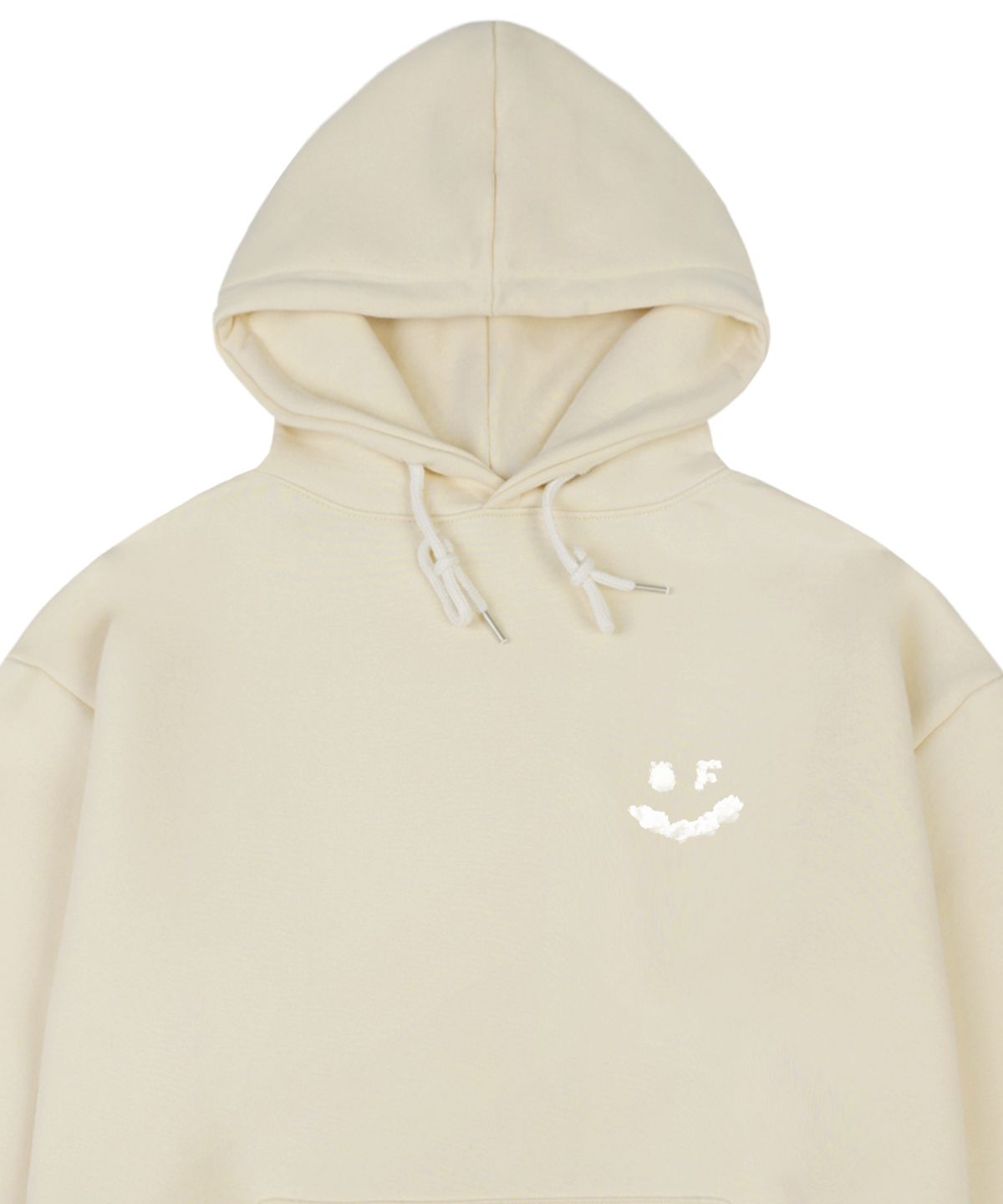 그레이버(GRAVER) [UNISEX]스몰 구름 드로잉스마일 후드티_크림