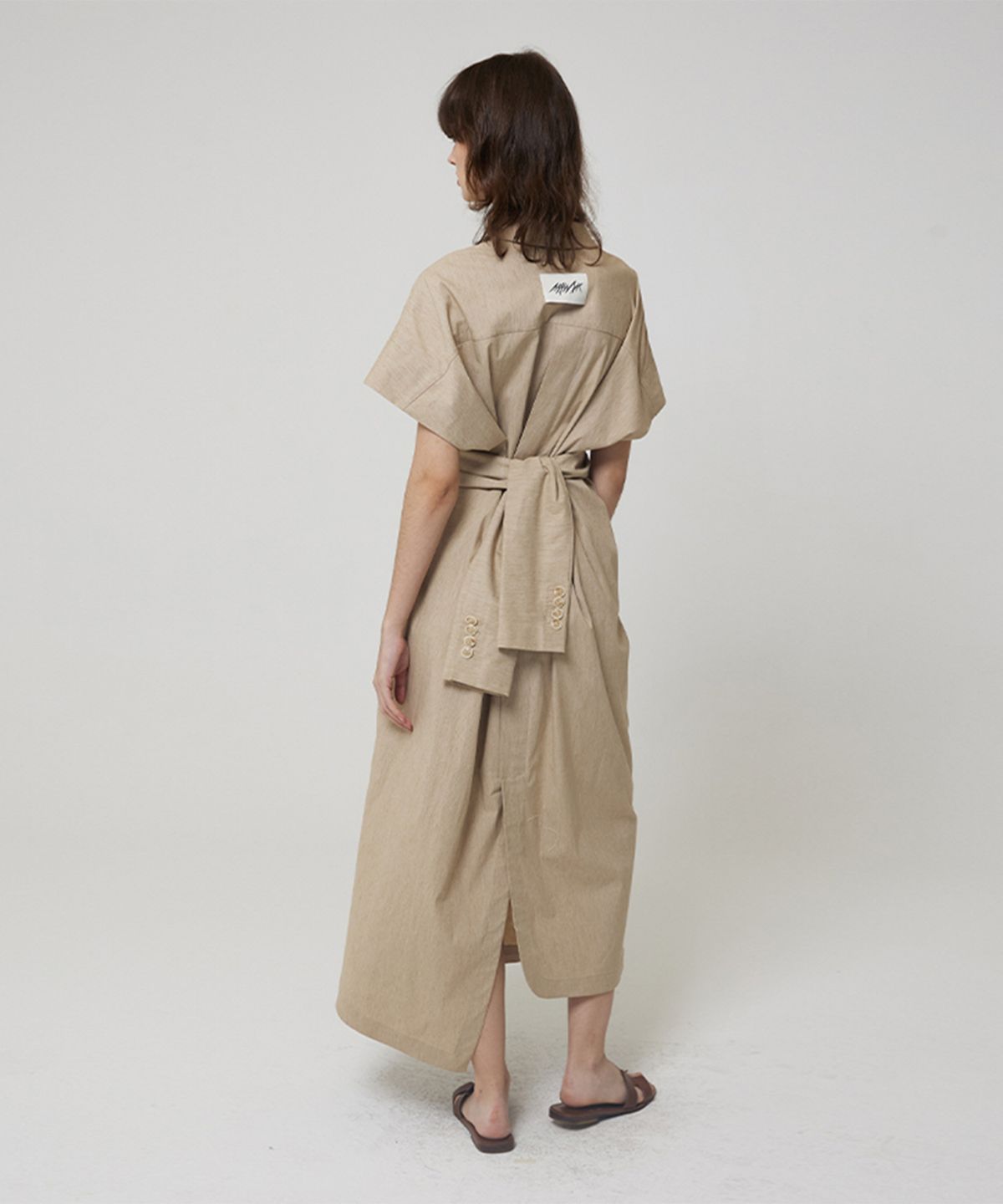 므아므(MMAM) Tie sleeve detail shirt dress