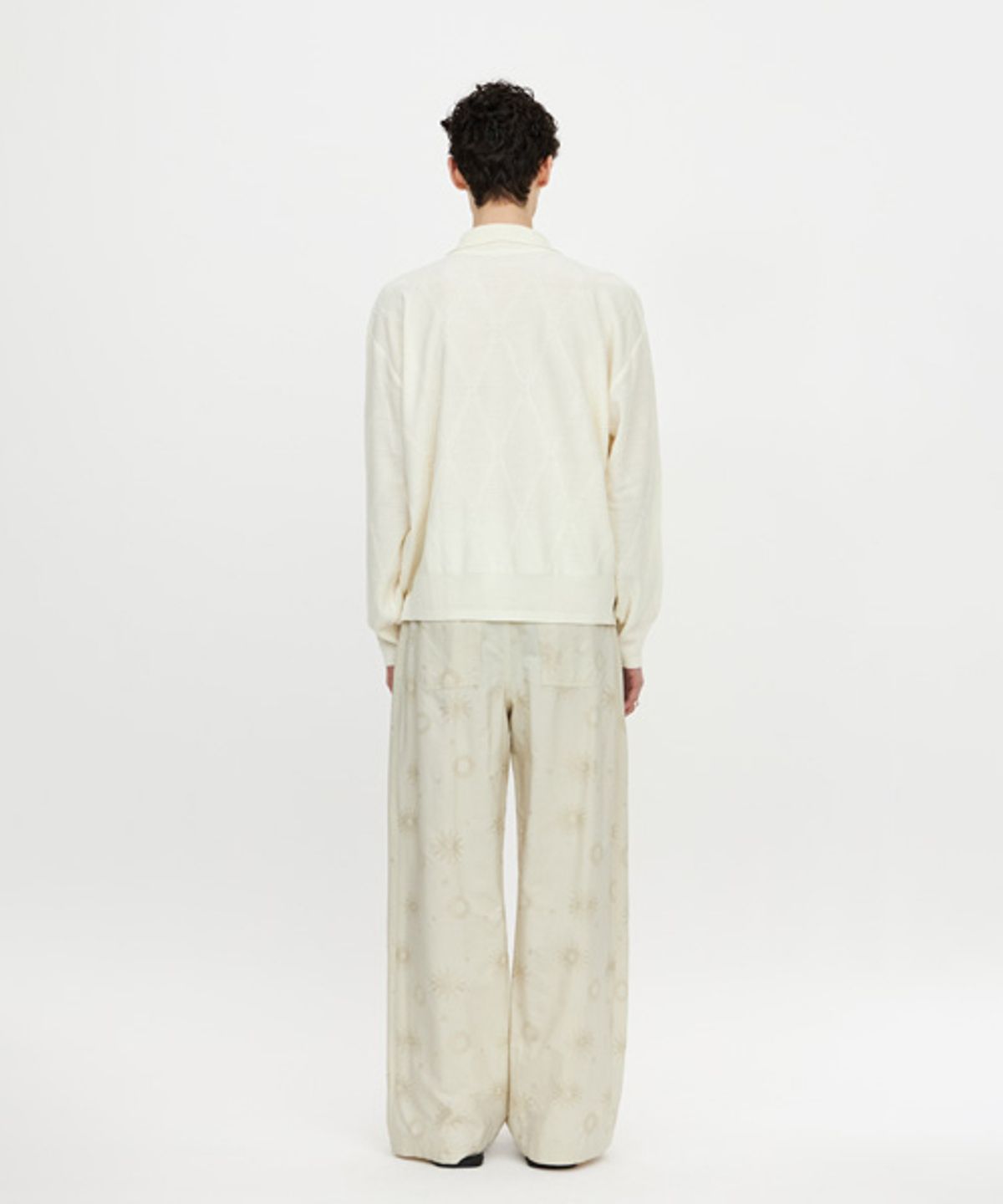 유스(YOUTH) Fringe Knit Collar Cardigan - Ivory