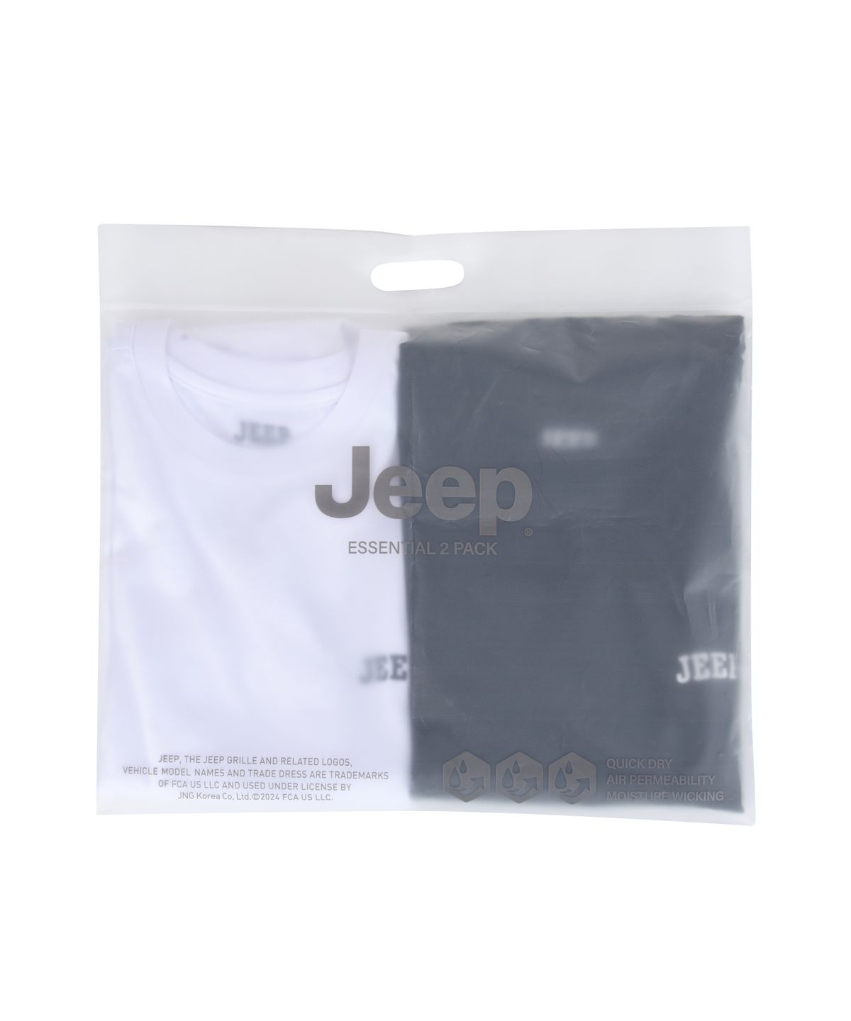 지프(JEEP) [2PACK] 16수 싱글 베이직 빅로고 롱슬리브 티셔츠 (JQ5TSU754BK)