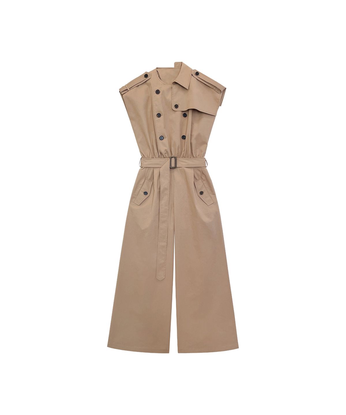 므아므(MMAM) Signature sleeveless trench coat jumpsuit