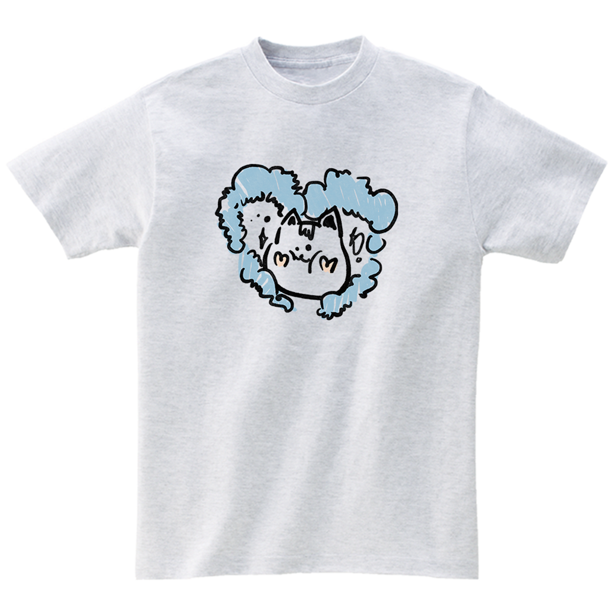 어썸어스(AWESOMEUS) (24SS) HEART AND CAT 2COLOR T_SHIRTS