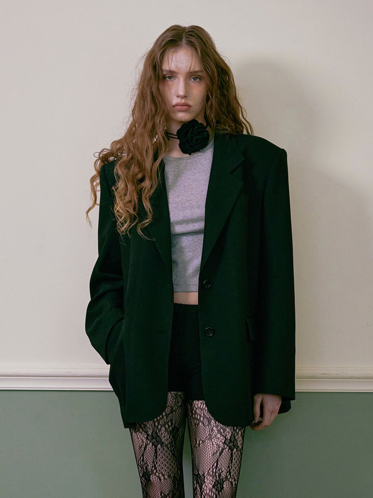 에트몽(ETMON) Stitch Line Single Jacket, Black