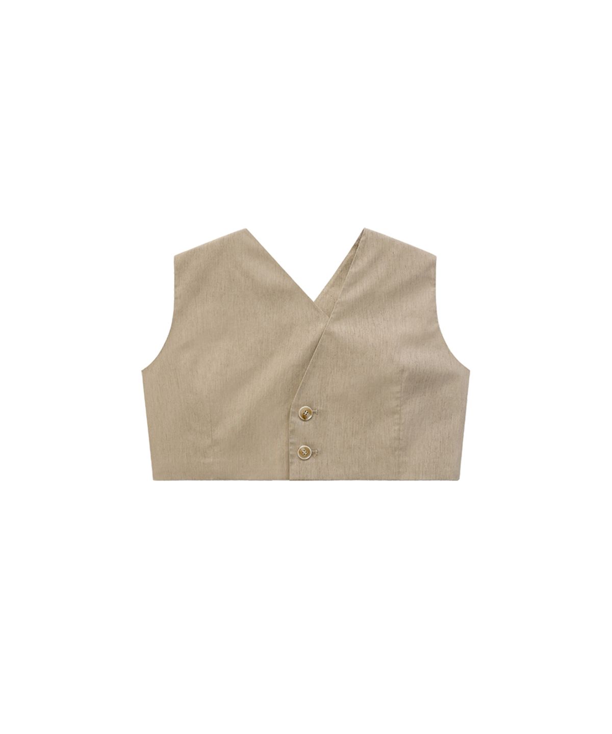 므아므(MMAM) Asymmetric origami crop vest