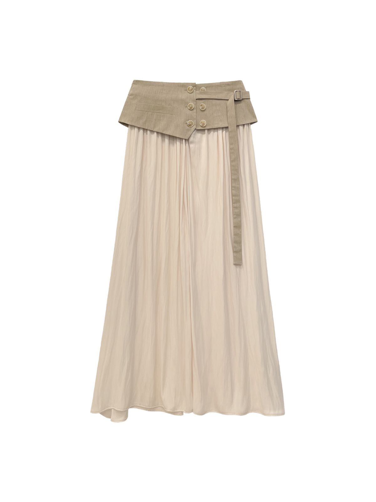 므아므(MMAM) Origami crop layered chiffon long skirt