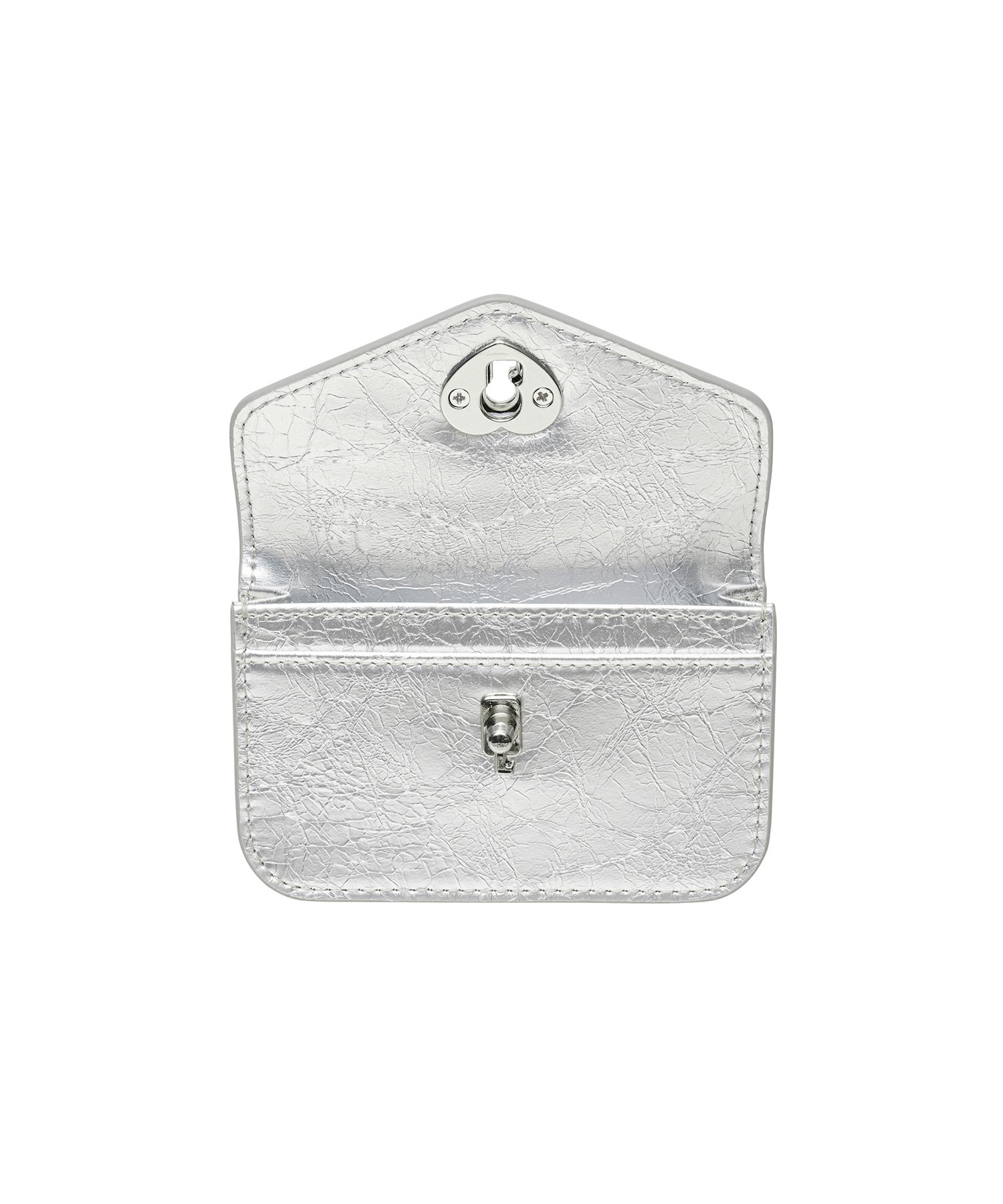 ★lemasque★ Heartlock Compact Business Card Holder Silver L MUSINSA | LEMASQUE Heartlock compact business card card