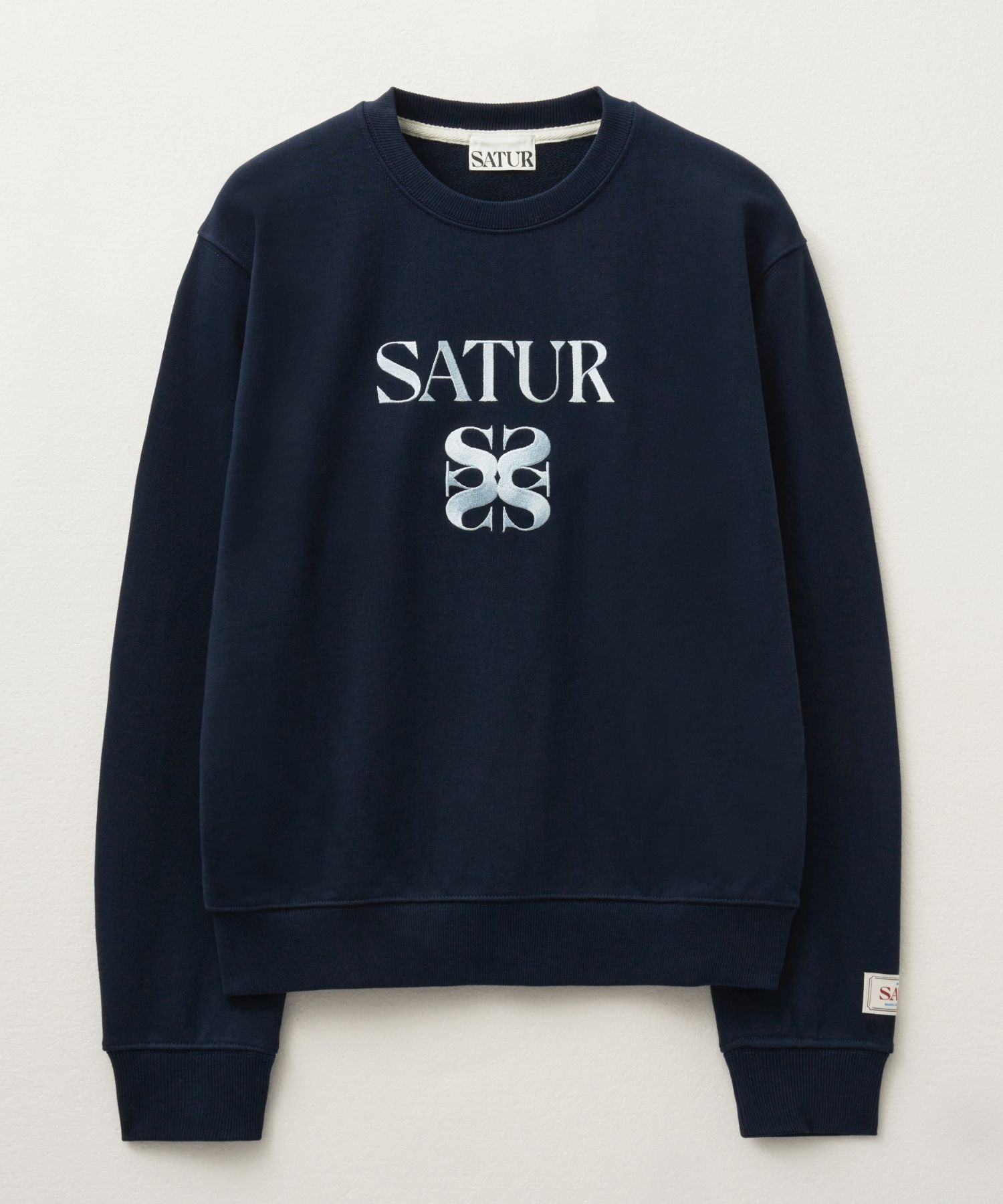 MUSINSA公式 | SATUR Classic Logo Sweatshirt Classic Navy
