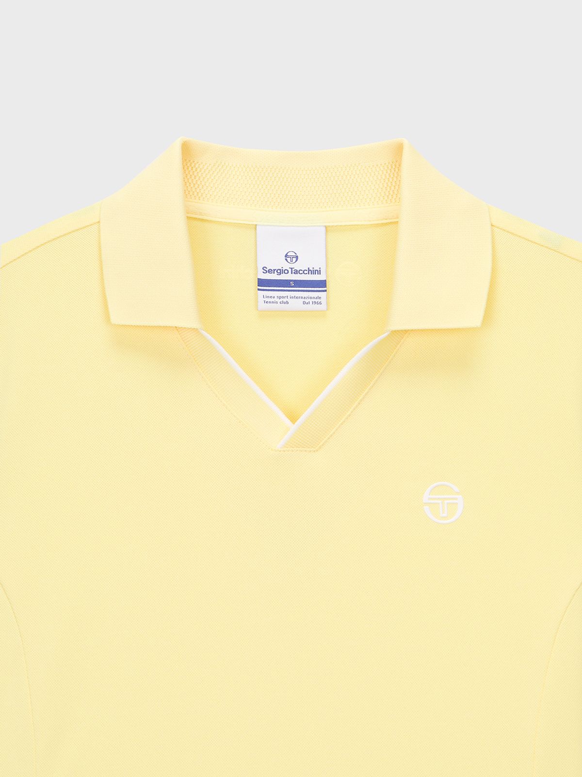 세르지오 타키니(SERGIO TACCHINI) W 에센셜 피케 카라브이넥 반팔 드레스 (Yellow)