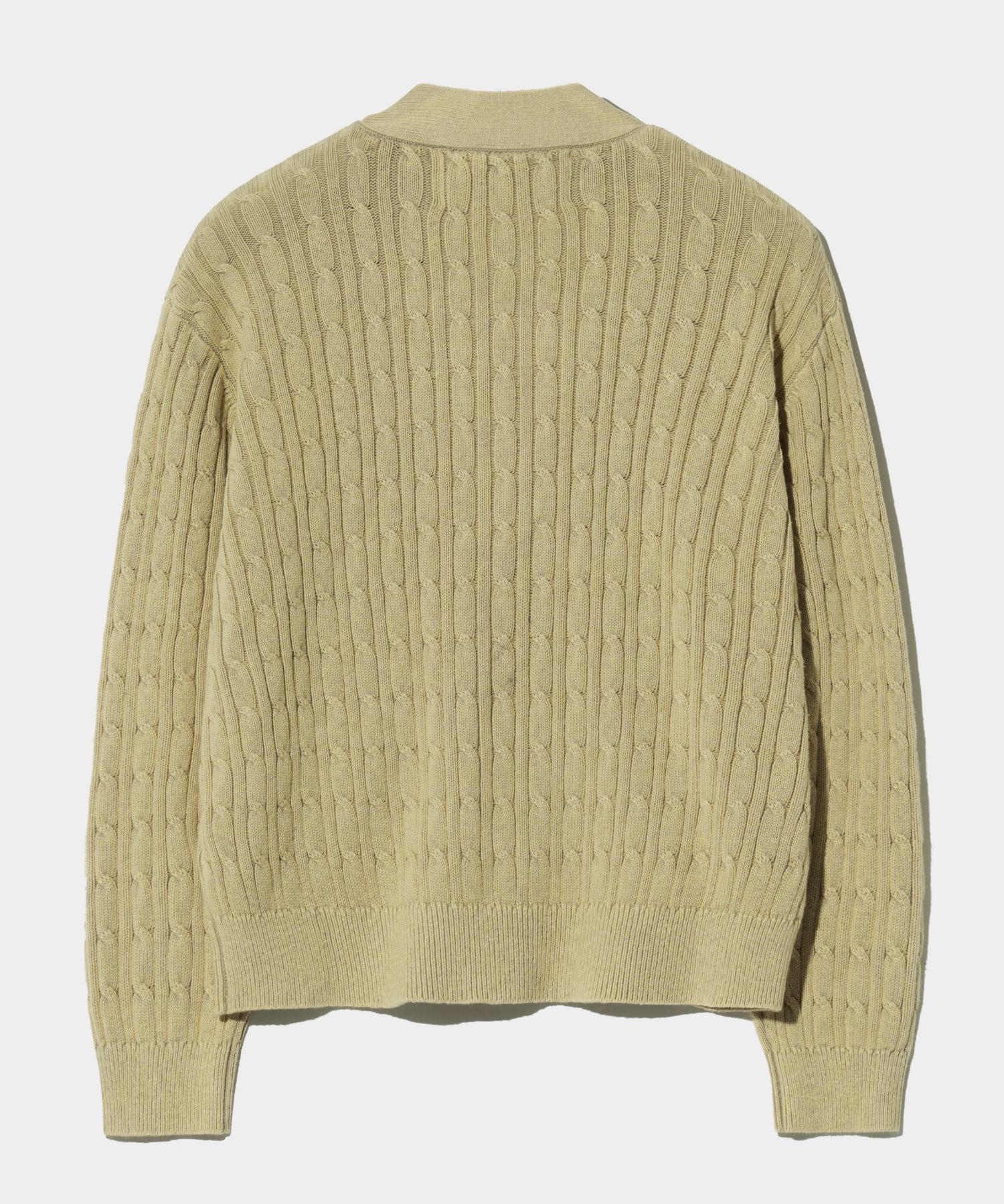 MUSINSA | SATUR Faro oversized cable cardigan organic beige