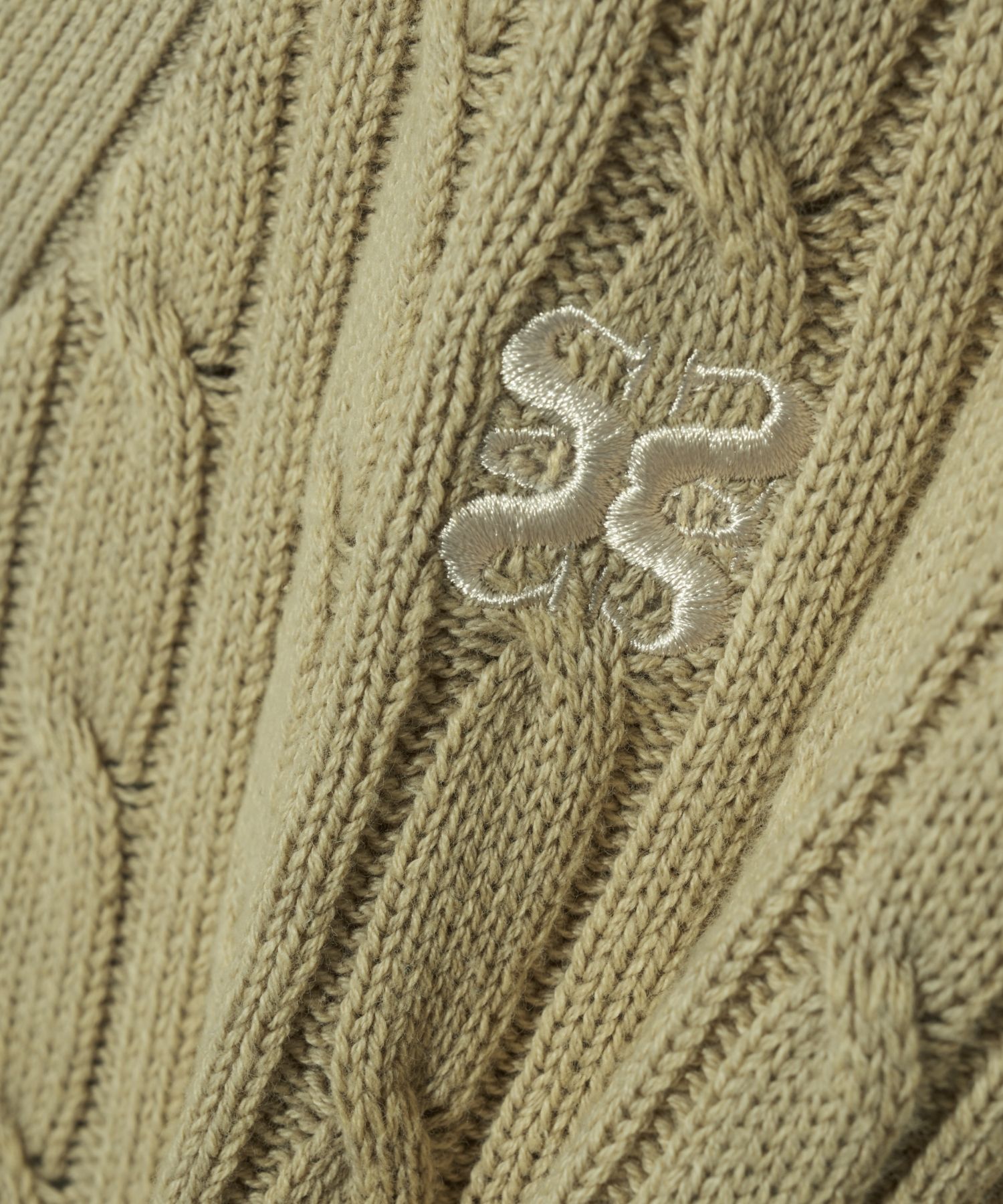 ◆SATUR◆ Faro oversized cable cardigan organic beige SA241U MUSINSA | SATUR Faro oversized cable cardigan organic beige