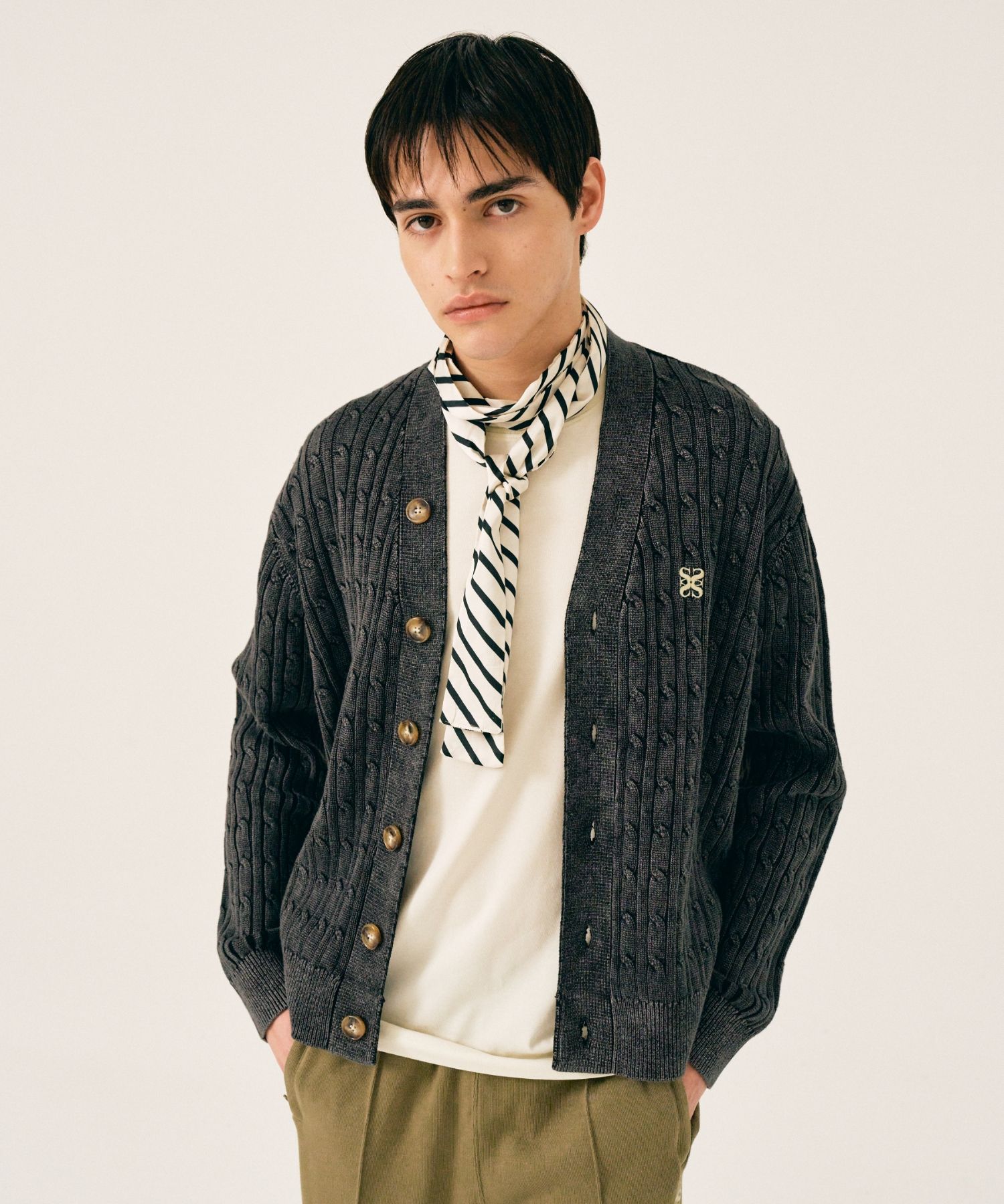 アウターその他 SATUR Faro oversized cable cardigan classic black SA241UKC16 MUSINSA | SATUR Faro oversized cable cardigan classic black