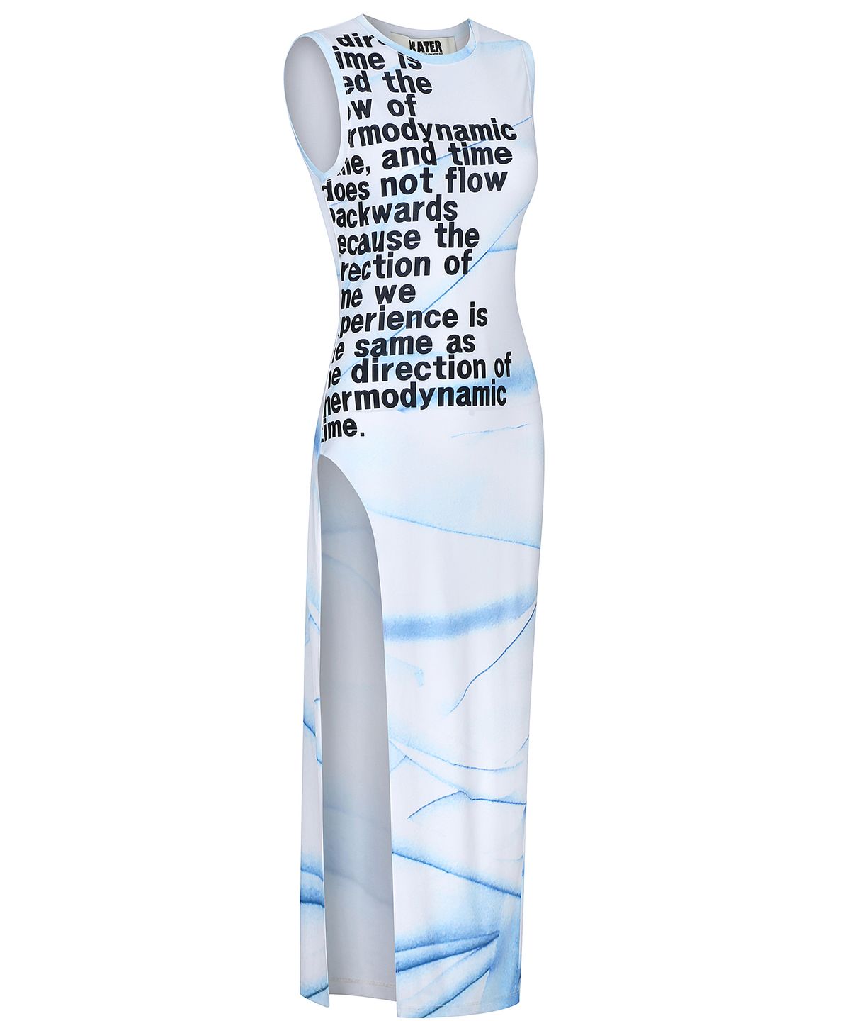 카터(KATER) Dreamy Blue Line Split Dress