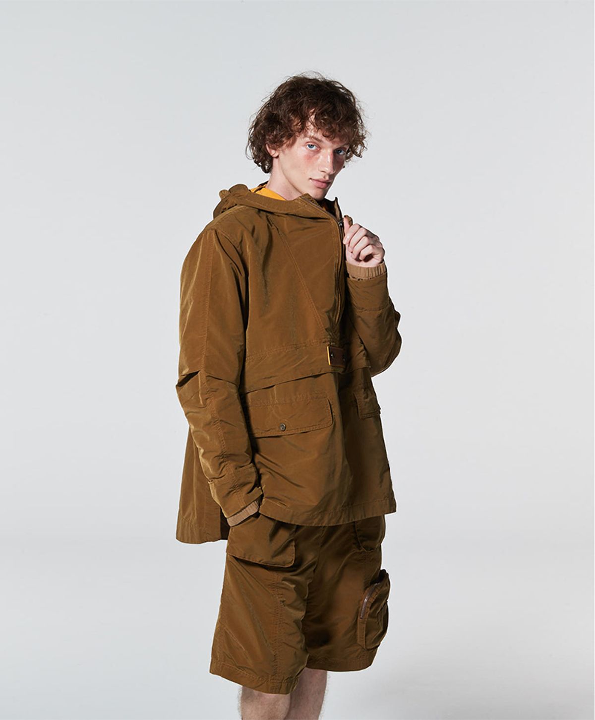 누크피터(NUUKFITTER) PIGMENT WASHING SHORTS [TAN]