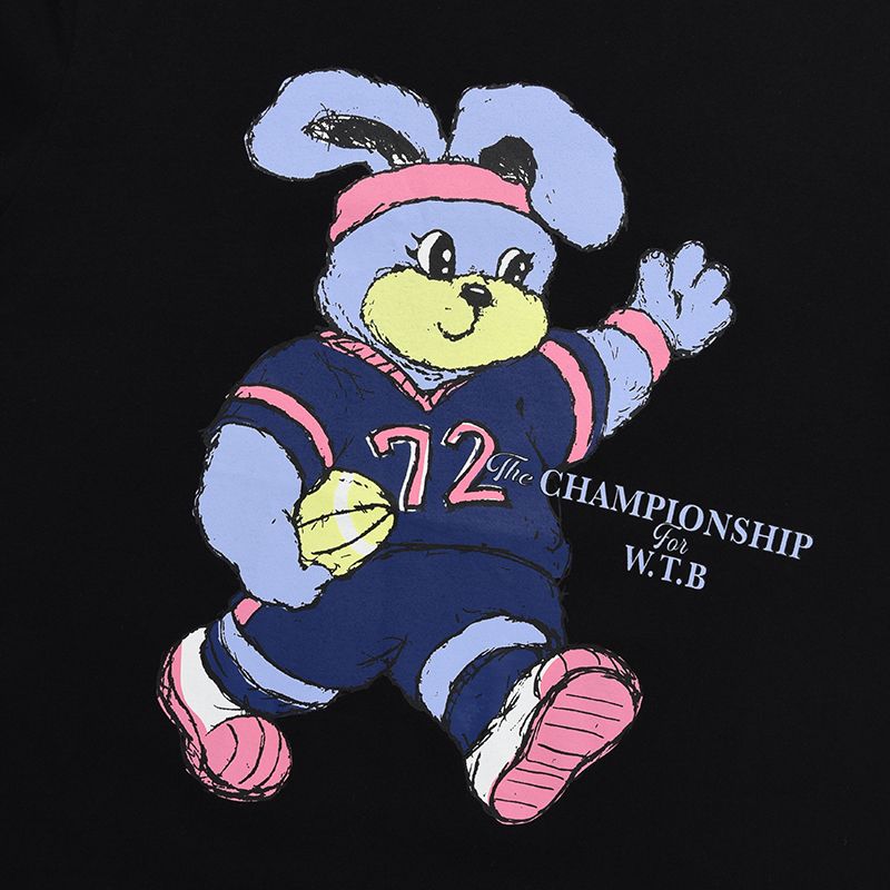 MUSINSA | KIRSH Witty Bunny Loose Fit Graphic T-Shirt [Black]