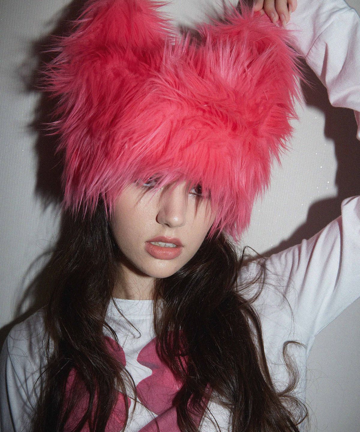 카터(KATER) Faux Fur Ear Beanie - PINK