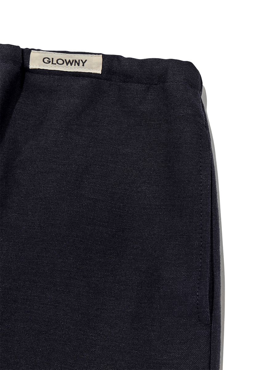 MUSINSA | GLOWNY FLOW LINEN MINI SKIRT (NAVY)