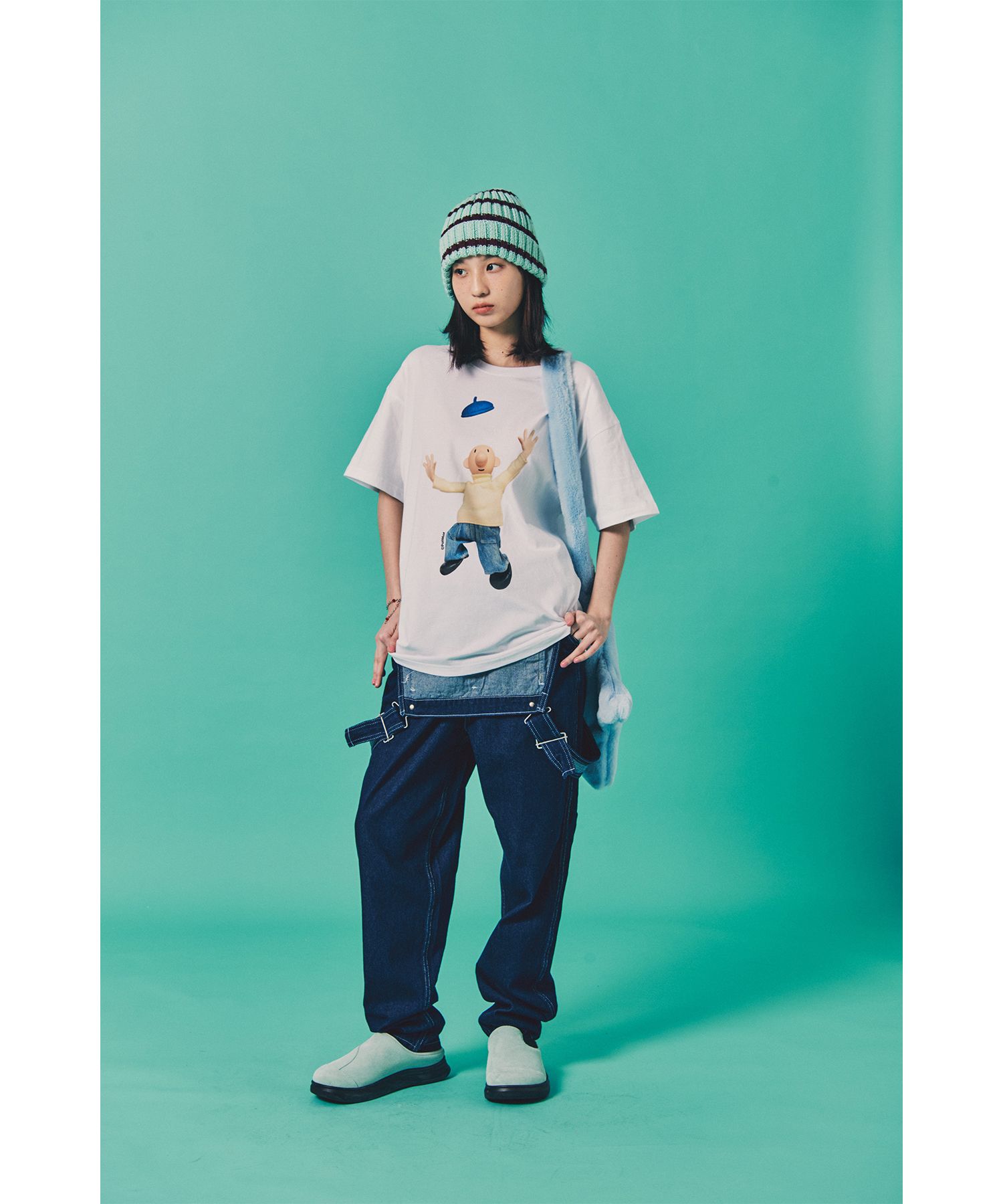 MUSINSA公式 | LAUGHER [PAT&MAT] Wow, pat T-shirt. - White