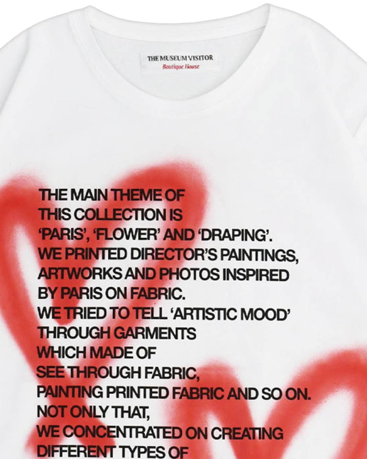 더뮤지엄비지터(THEMUSEUMVISITOR) HEART SPRAYED T-SHIRTS (WHITE)