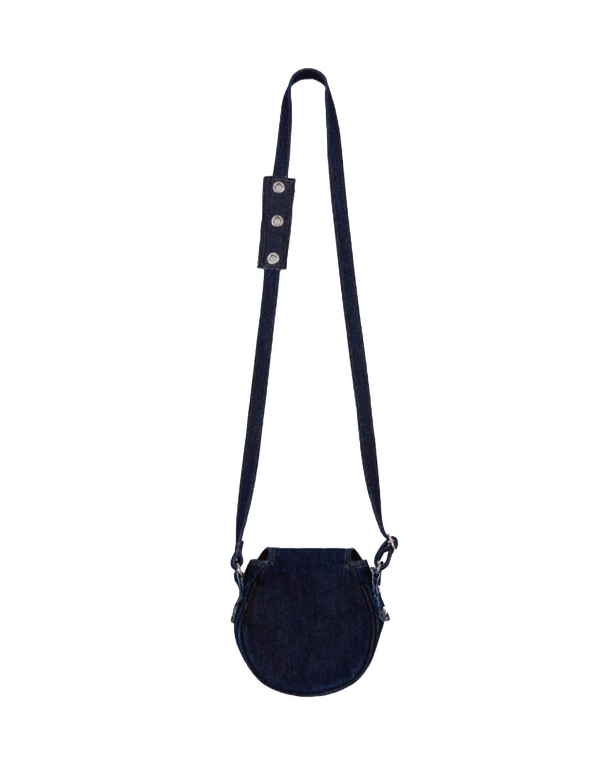 더뮤지엄비지터(THEMUSEUMVISITOR) WASHED DENIM MINIBAG (DARK NAVY)