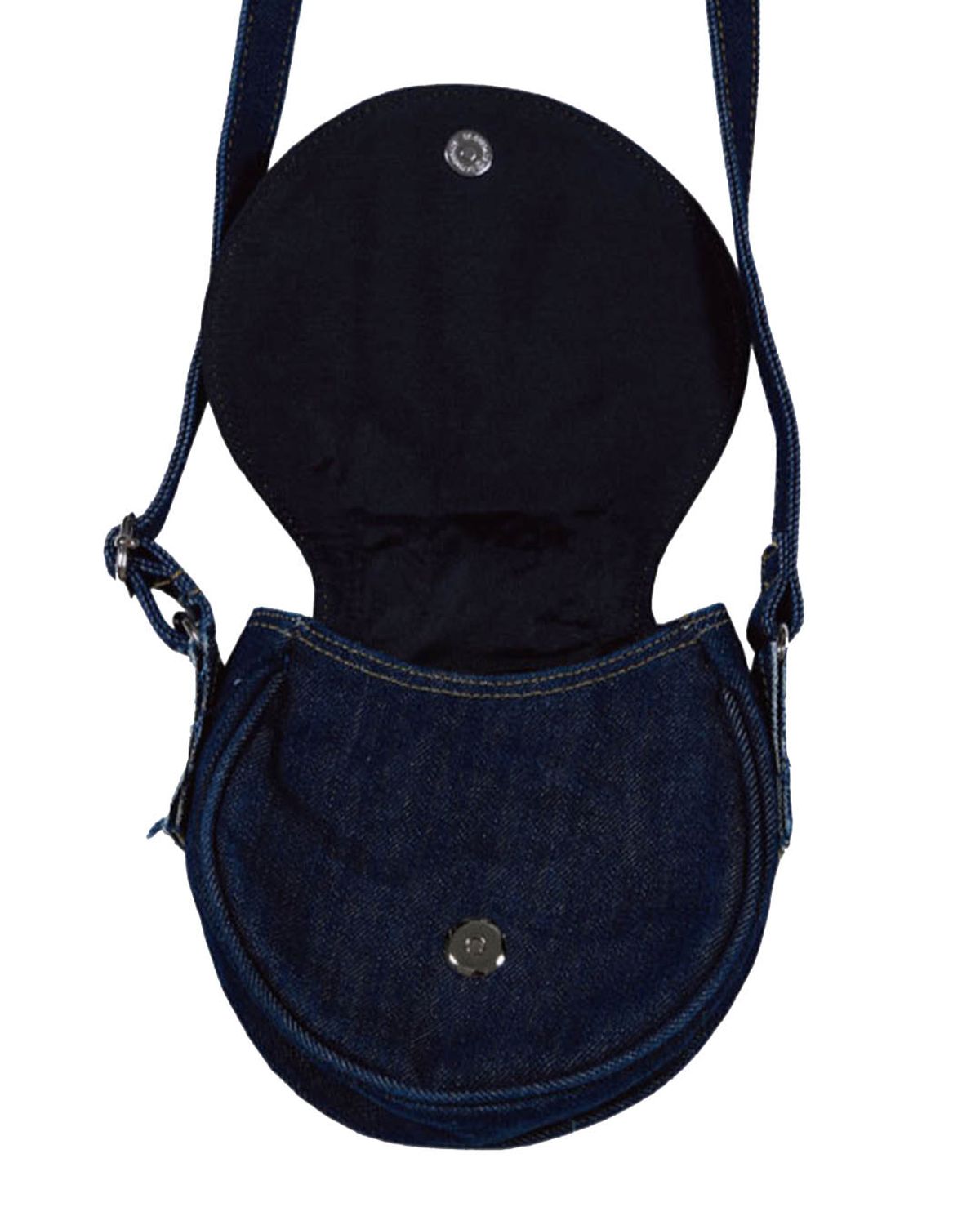 더뮤지엄비지터(THEMUSEUMVISITOR) WASHED DENIM MINIBAG (DARK NAVY)