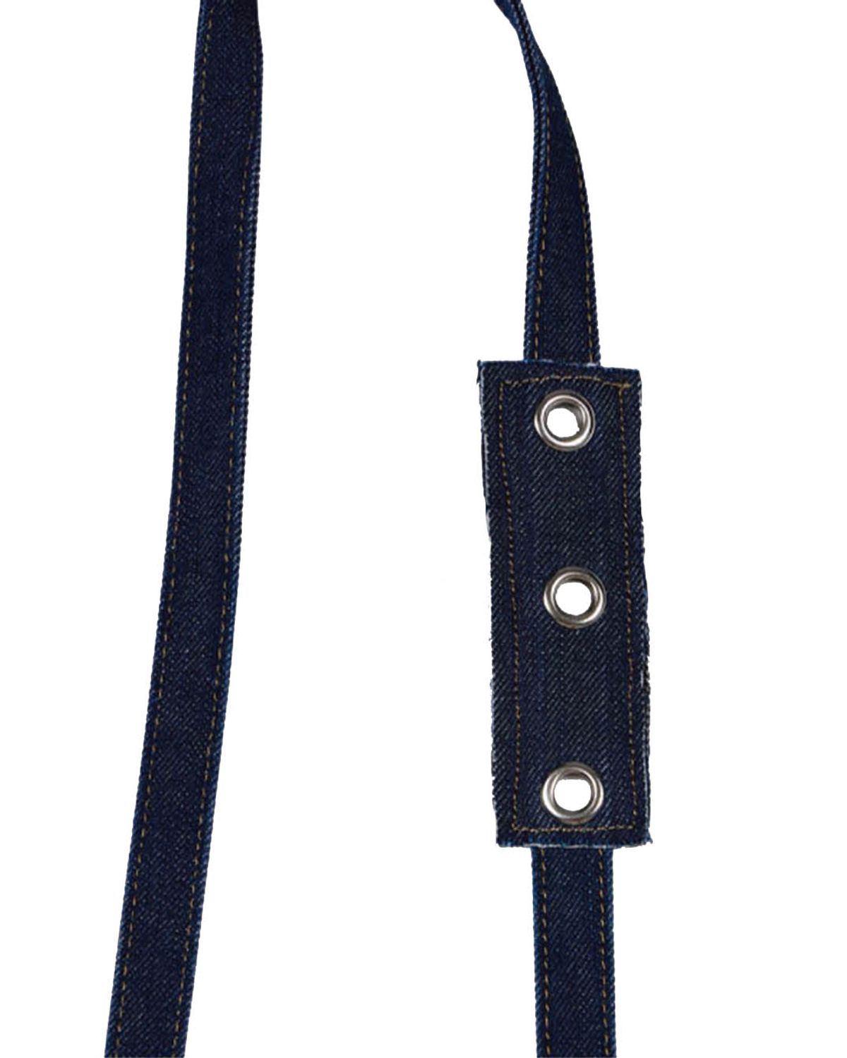 더뮤지엄비지터(THEMUSEUMVISITOR) WASHED DENIM MINIBAG (DARK NAVY)