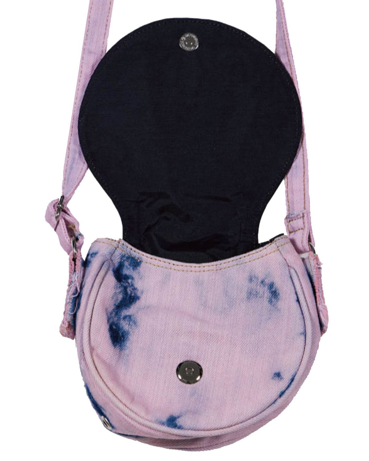 더뮤지엄비지터(THEMUSEUMVISITOR) WASHED DENIM MINIBAG (PINK BLUE)