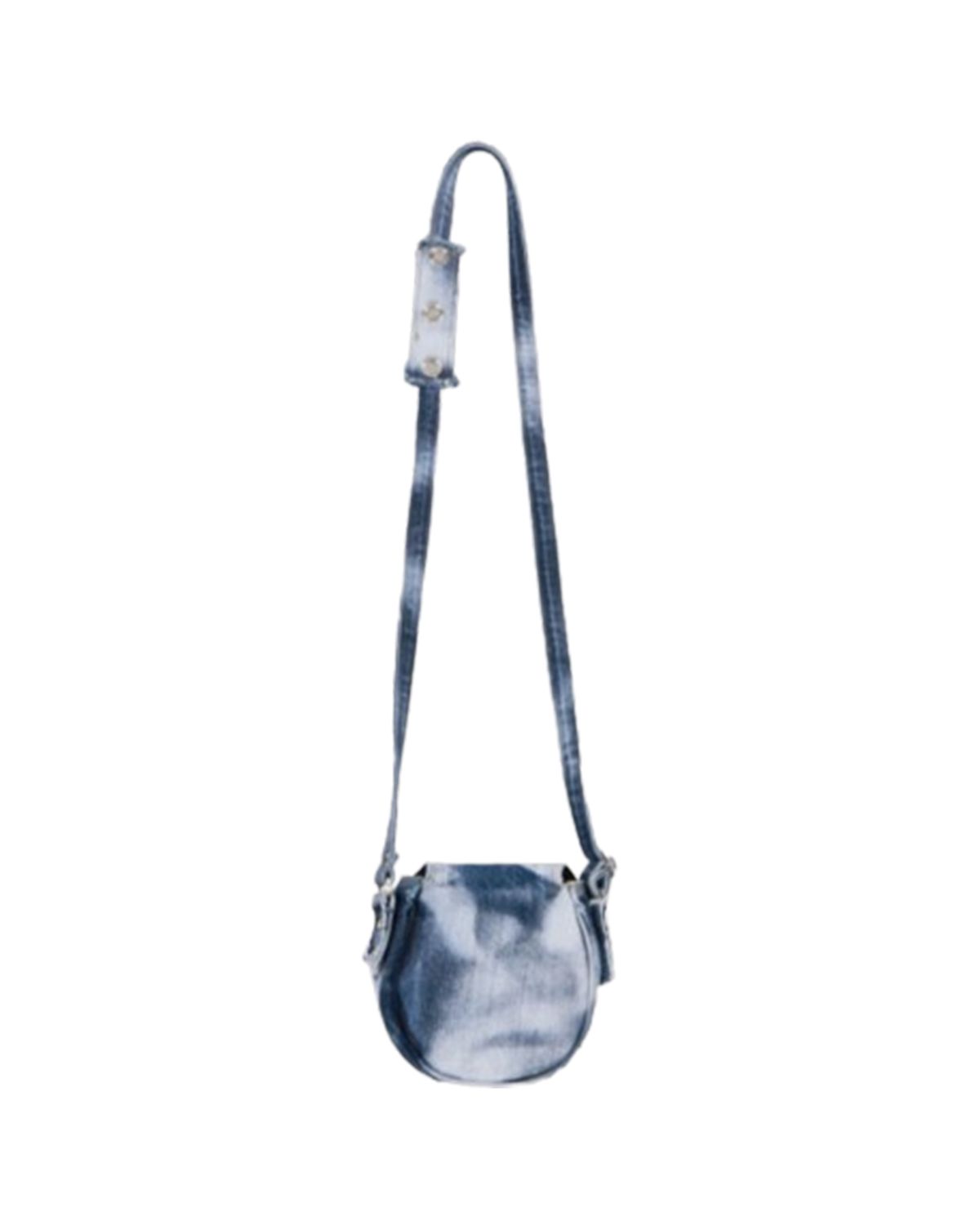 더뮤지엄비지터(THEMUSEUMVISITOR) WASHED DENIM MINIBAG (WHITE BLUE)