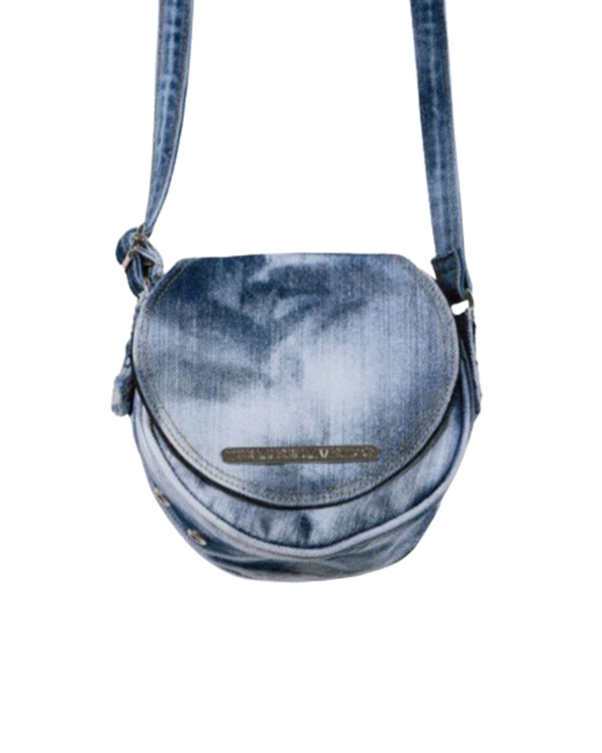 더뮤지엄비지터(THEMUSEUMVISITOR) WASHED DENIM MINIBAG (WHITE BLUE)