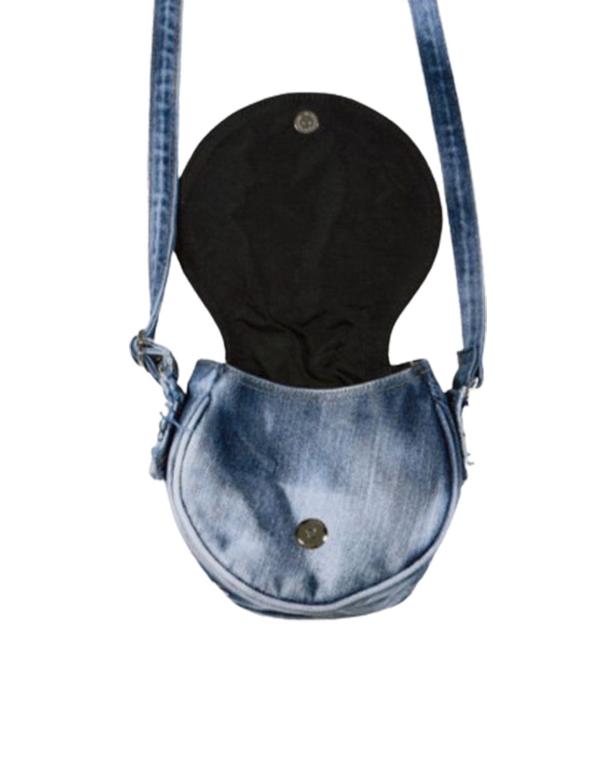 더뮤지엄비지터(THEMUSEUMVISITOR) WASHED DENIM MINIBAG (WHITE BLUE)