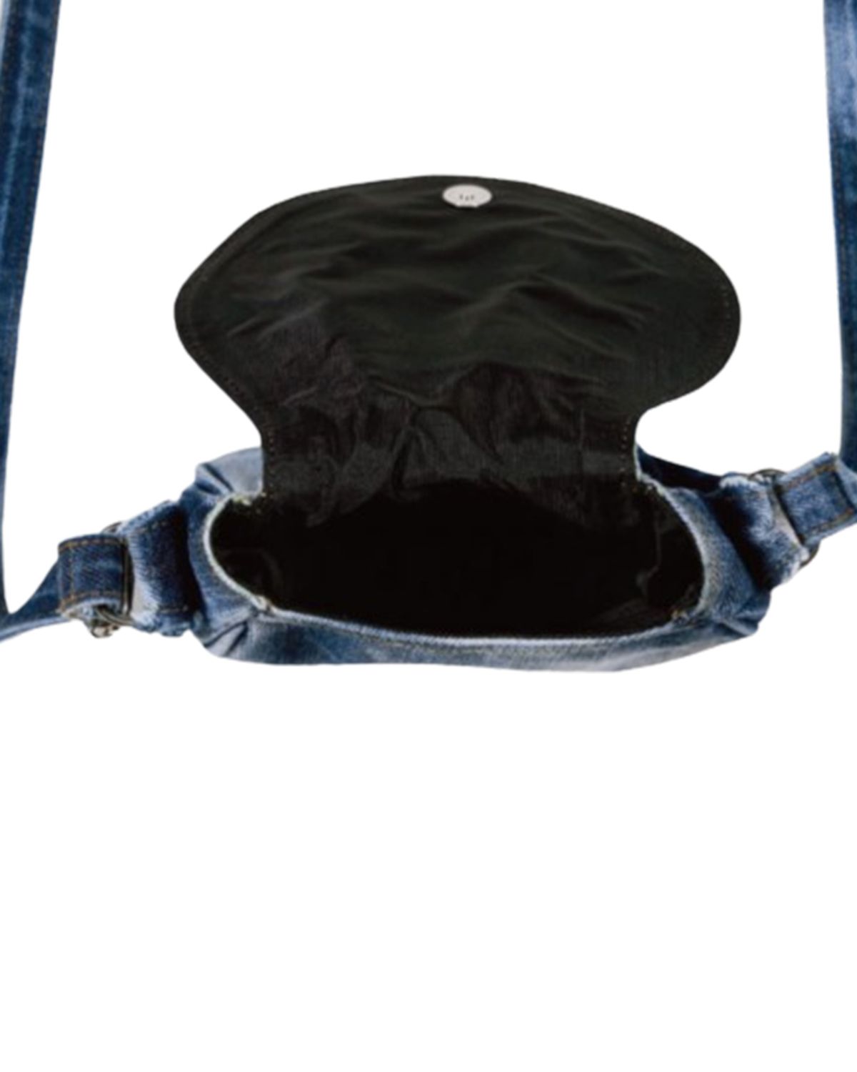 더뮤지엄비지터(THEMUSEUMVISITOR) WASHED DENIM MINIBAG (WHITE BLUE)