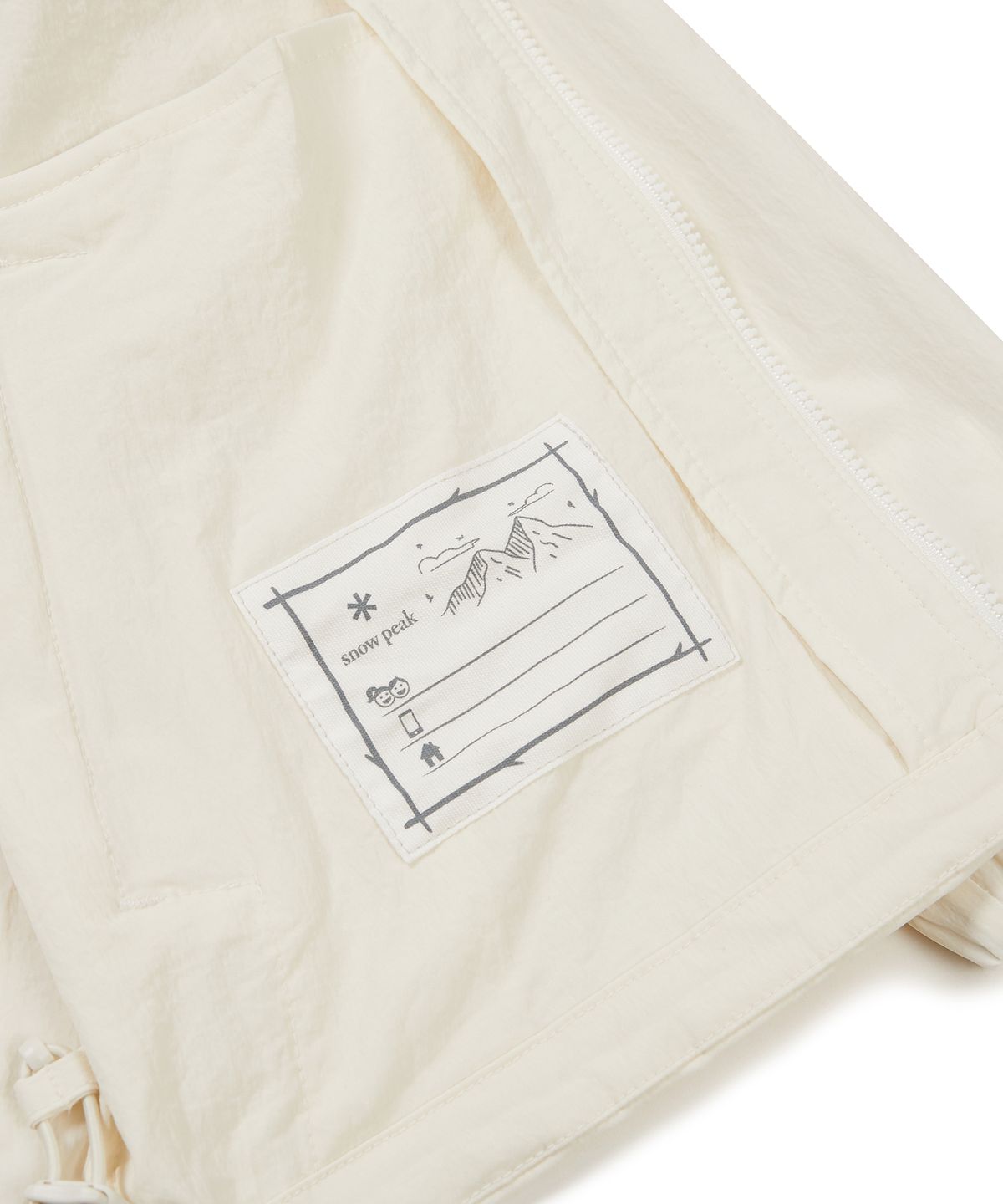 스노우피크 어패럴 키즈(SNOWPEAK APPAREL KIDS) 키즈 루트 아웃포켓 바람막이 Butter Ivory (S24MKRWB80)