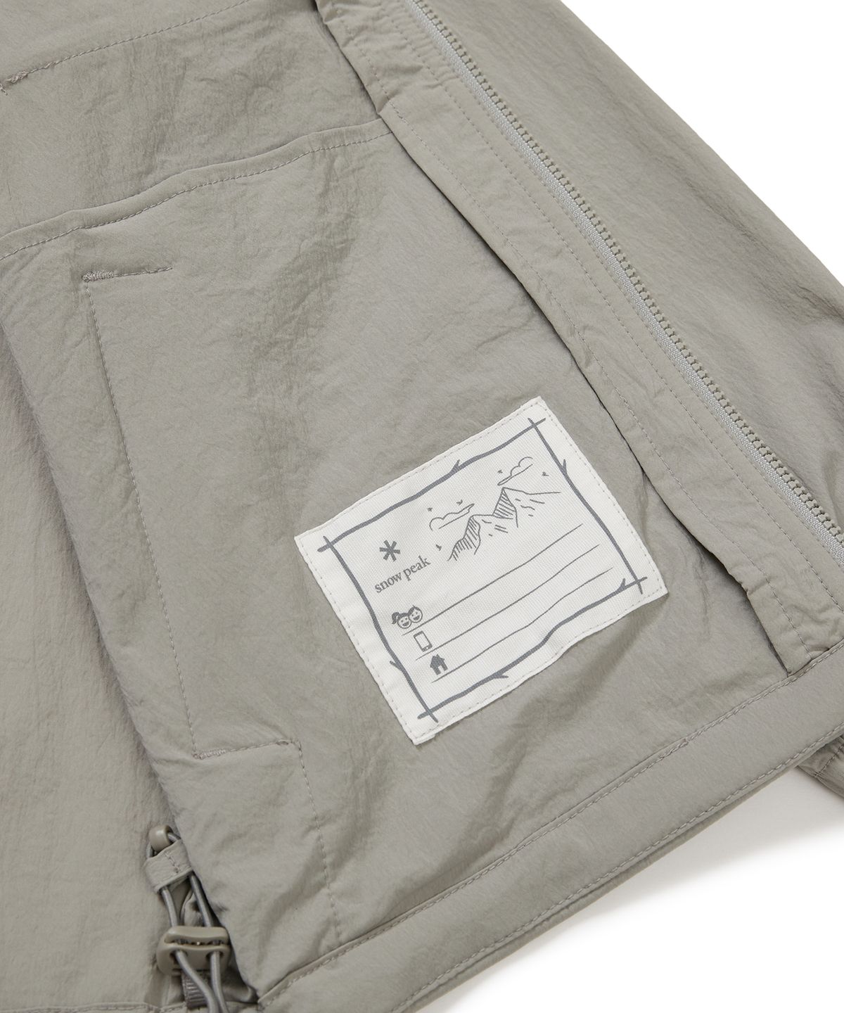 스노우피크 어패럴 키즈(SNOWPEAK APPAREL KIDS) 키즈 루트 아웃포켓 바람막이 Fog Gray (S24MKRWB80)