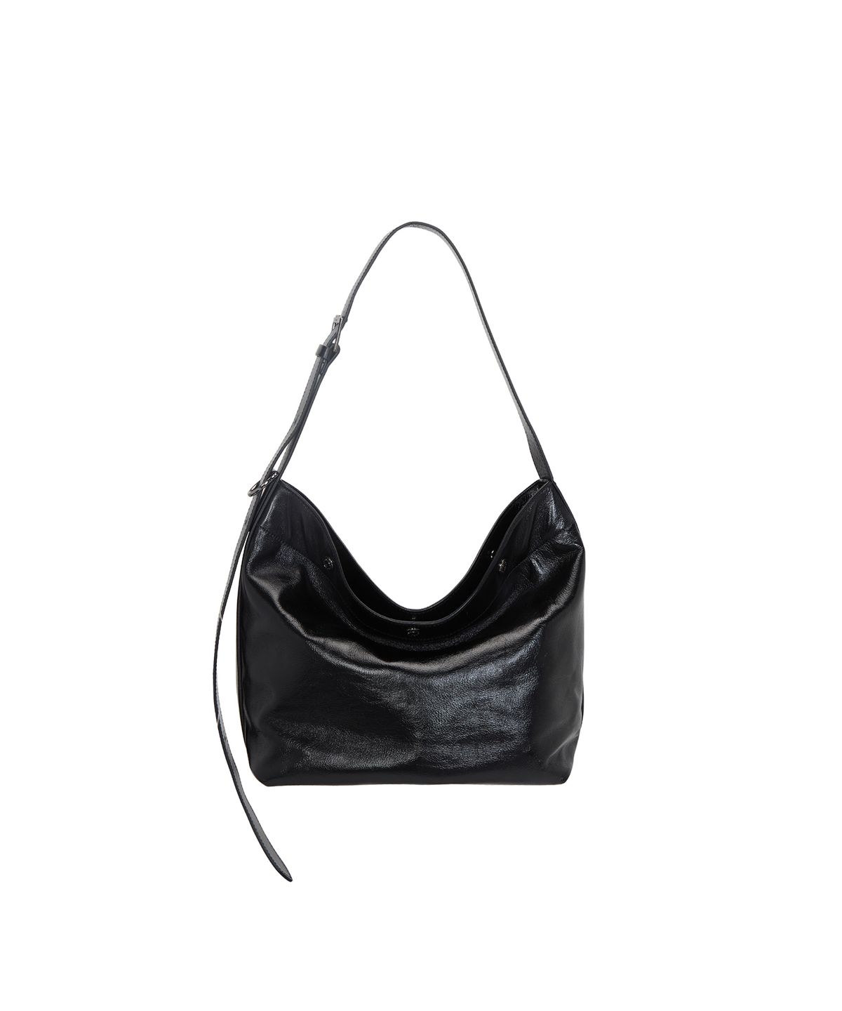 분크(VUNQUE) Perfec Button Up Soft Hobo S (퍼펙 버튼 업 소프트 호보 스몰) Black