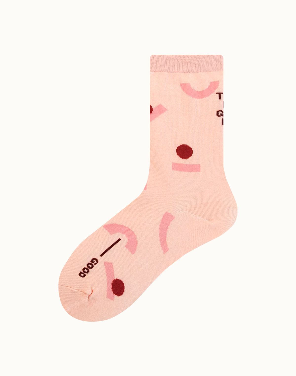 앤무오유(NMOU) 여성양말 S23_패턴 드로잉_핑크