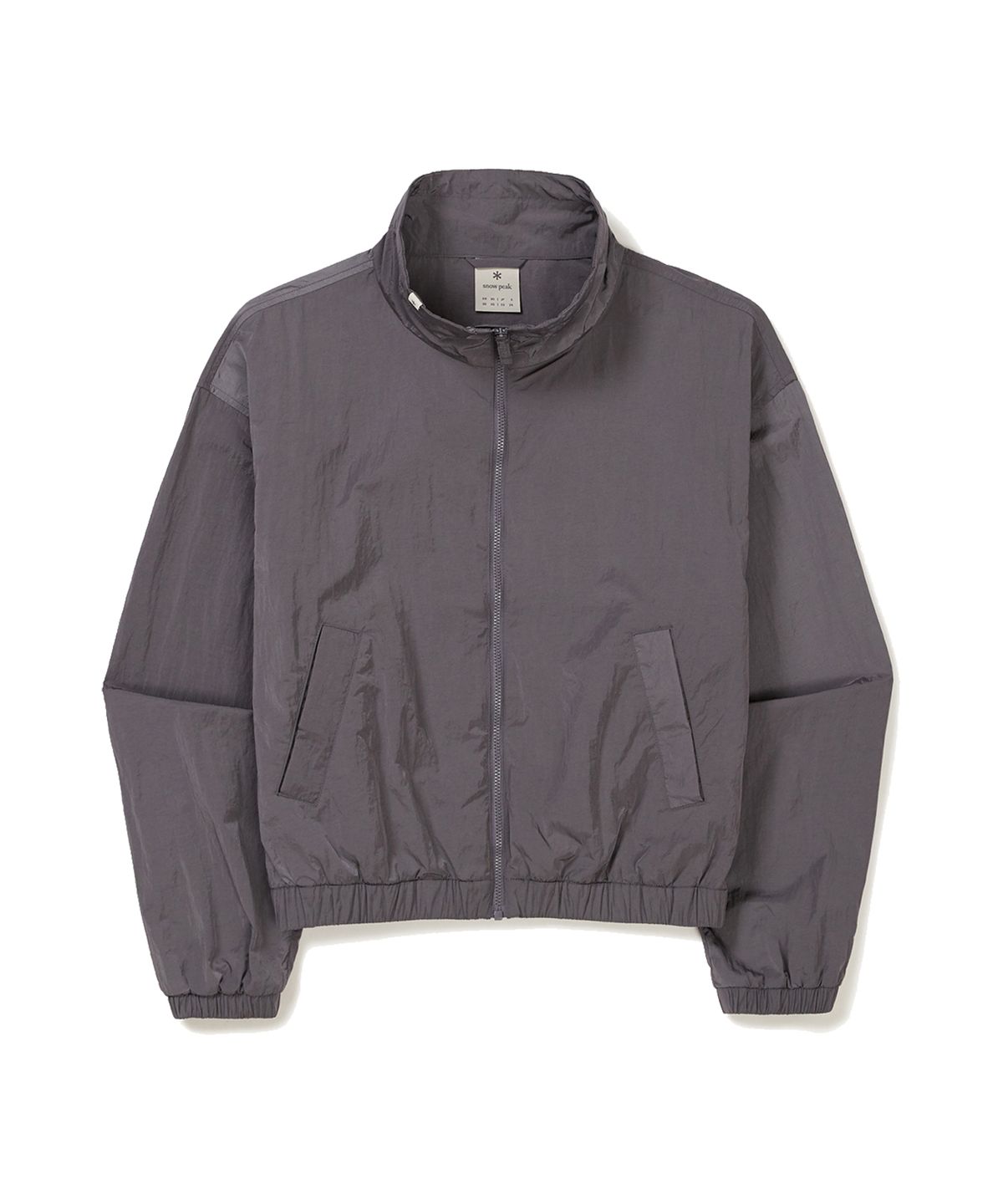 스노우피크 어패럴(SNOWPEAK APPAREL) 브라이트 여성 세미 크롭 바람막이 Purple Gray (S24MWFWB75)