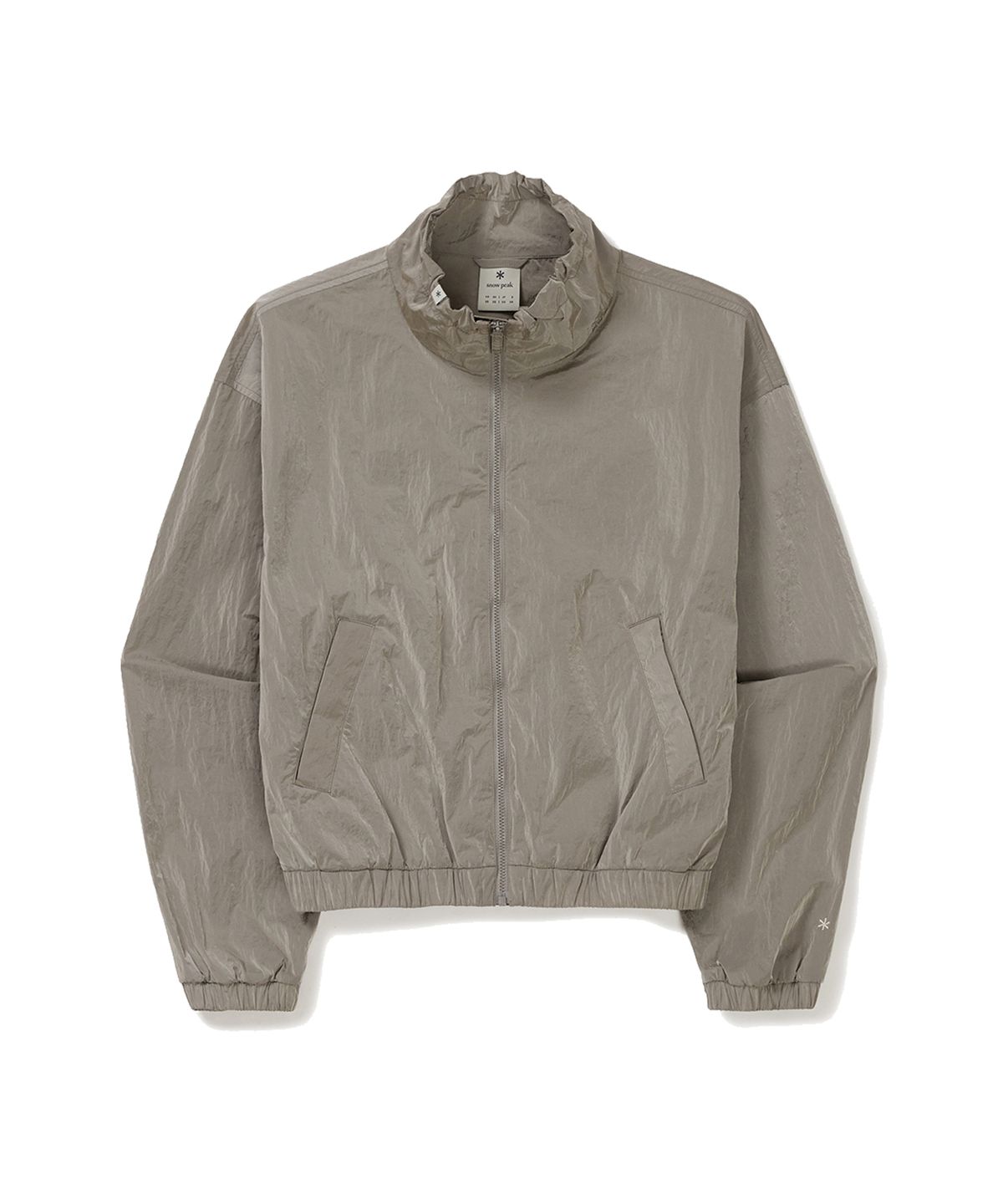 스노우피크 어패럴(SNOWPEAK APPAREL) 브라이트 여성 세미 크롭 바람막이 Tan Gray (S24MWFWB75)