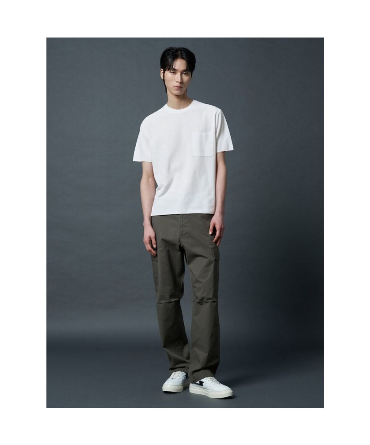 시프트지(SHIFT.G) Semi Wide Cargo Pants - Khaki