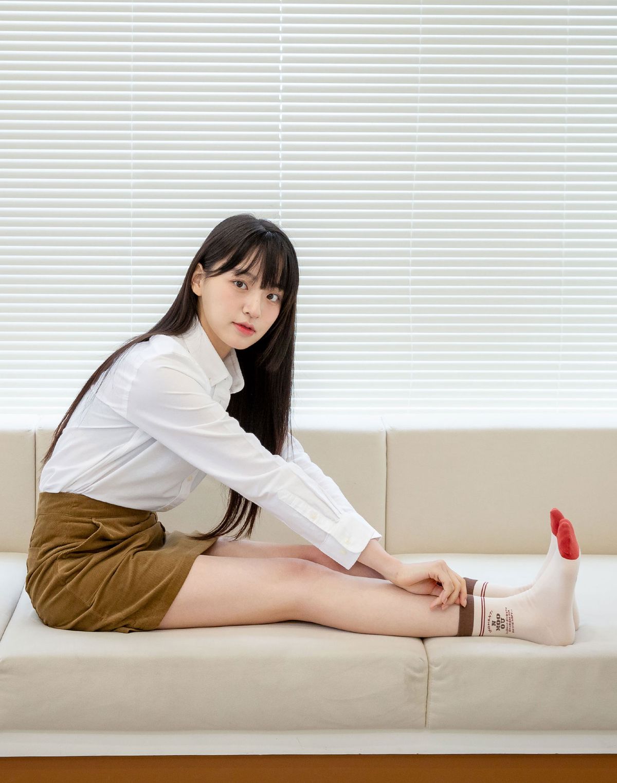 앤무오유(NMOU) 여성양말 S34_앤무 시그니처_베이지