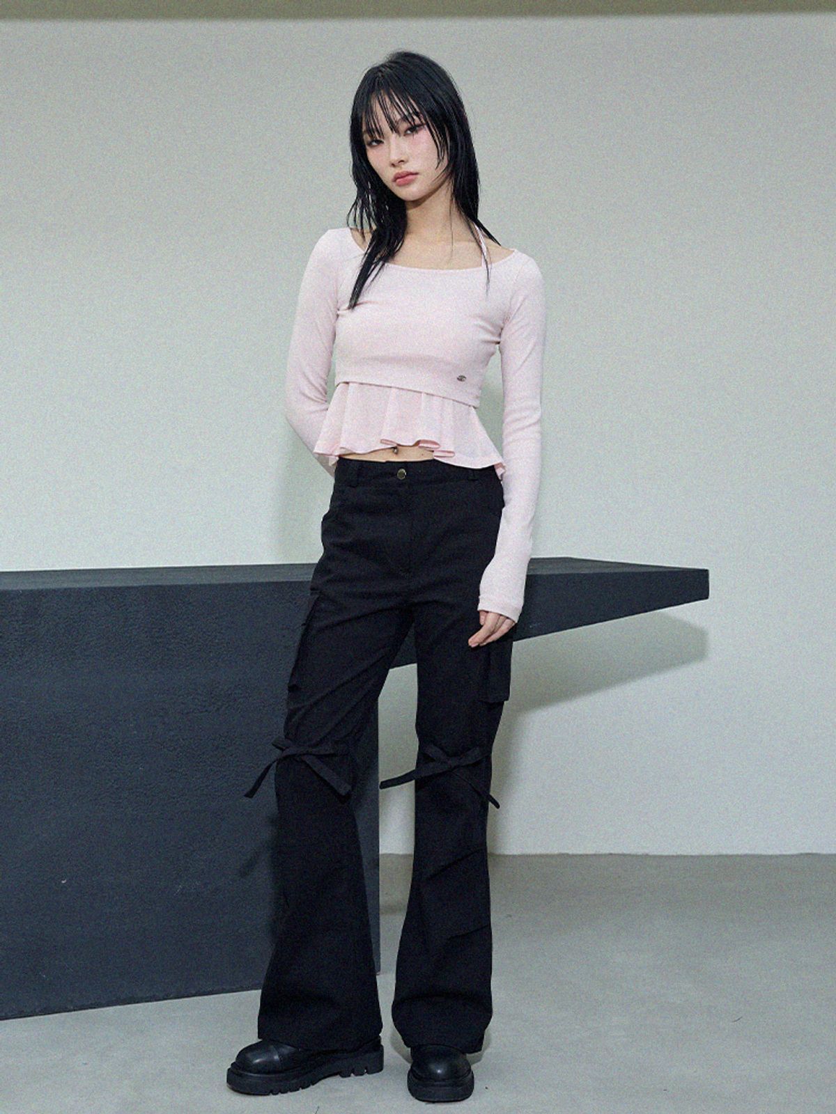아이토브 서울(ITOV SEOUL) 레이어드 크롭 티셔츠 PK