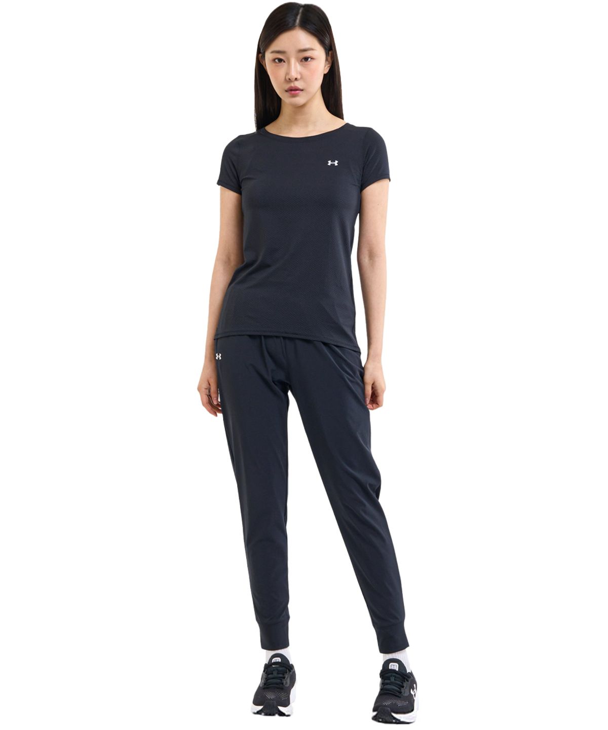 언더아머(UNDERARMOUR) 여성 아머 스포츠 하이라이즈 우븐 팬츠 1382727-001