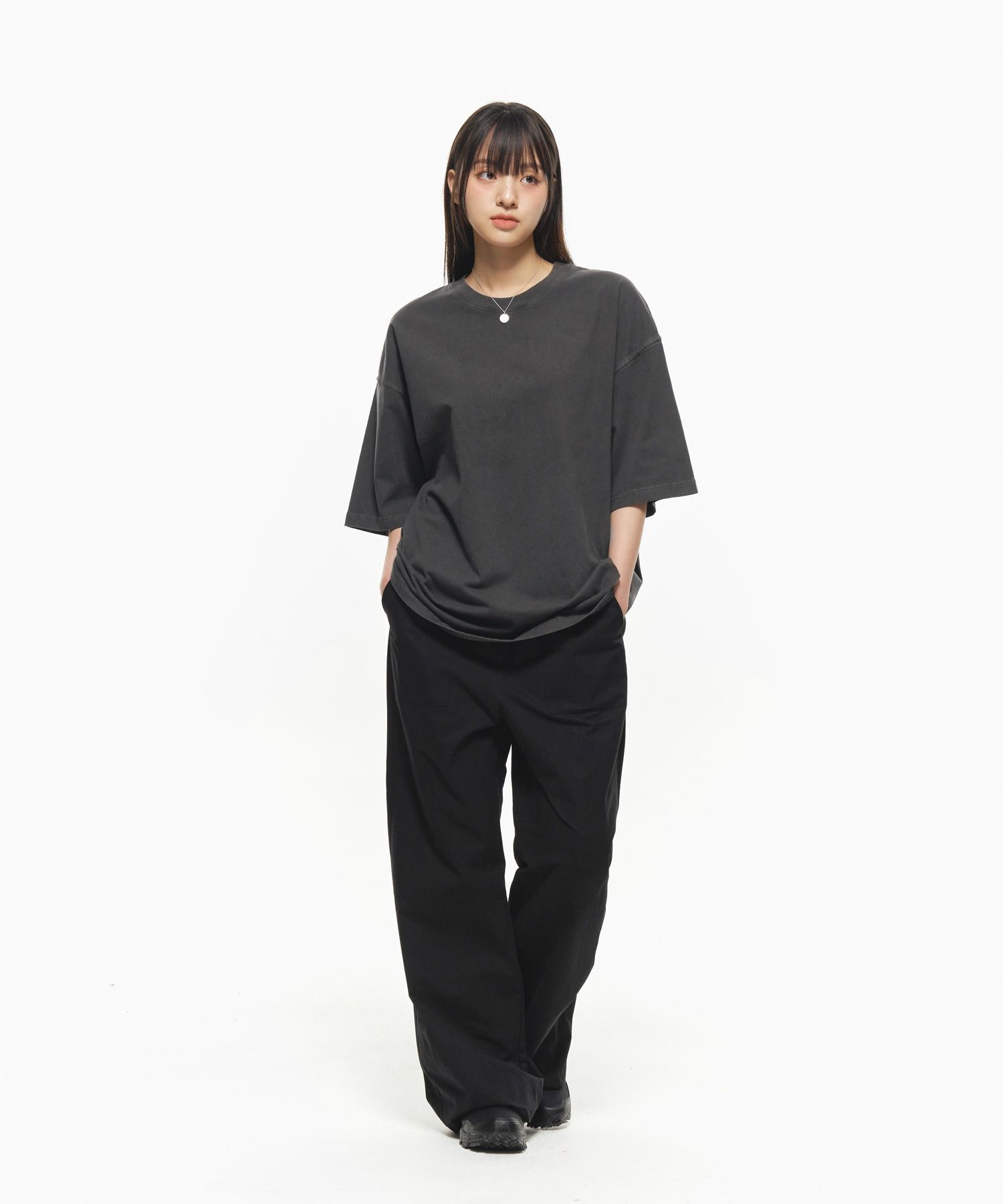 【MODERNIF】Pigment Overfit Michigan Short Sleeve T-Shirt MUSINSA | MOZMOZ Pigment backstitch overfit short sleeve t