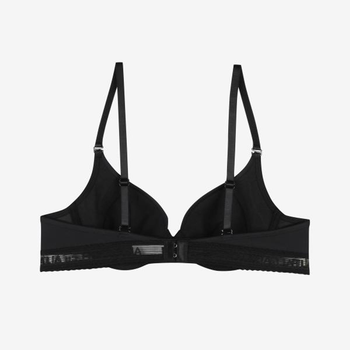 휠라언더웨어(FILA UNDERWEAR) 아웃핏 홀리데이 자카드 로고밴드 브라(FI4BAG1445FBLK)